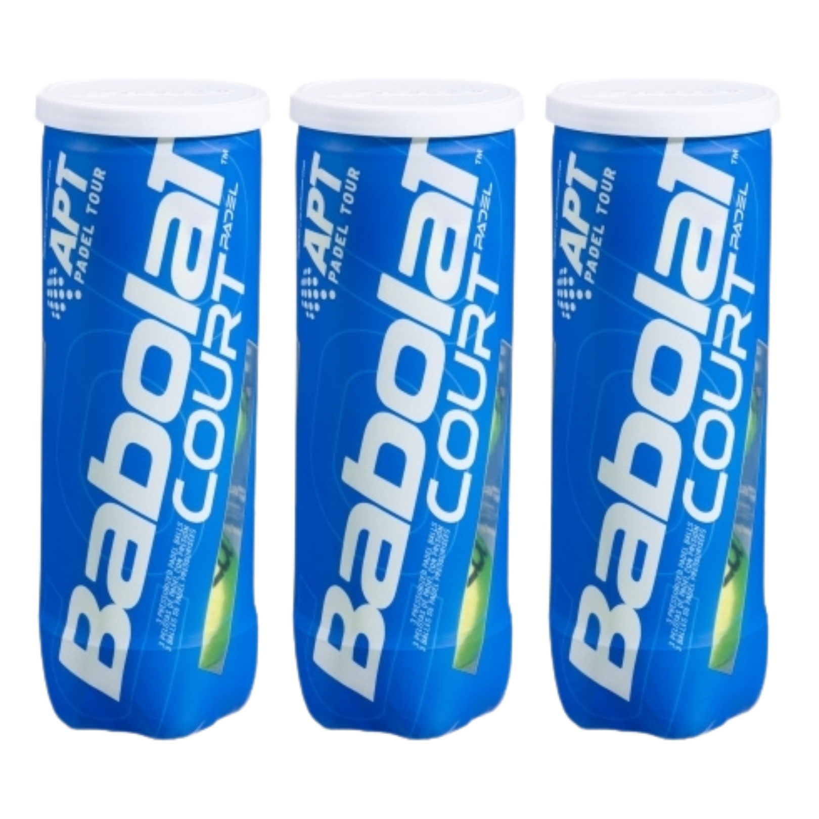 3x Babolat Court Padel X3 - Padel Bolde