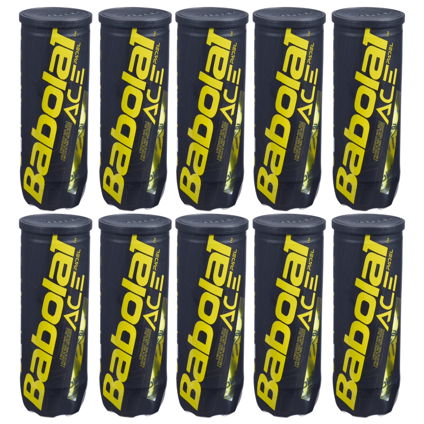 10x Babolat Ace X3 - Padel Bolde