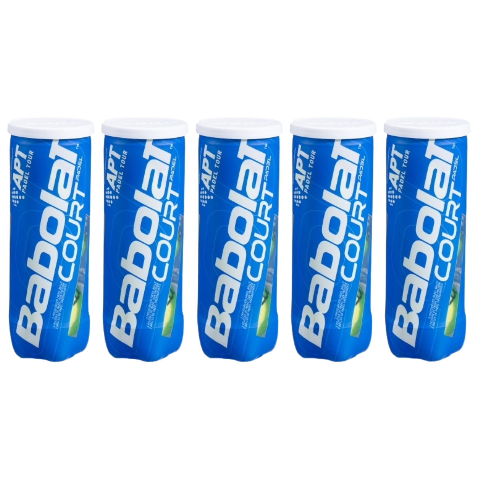 5x Babolat Court Padel X3 - Padel Bolde
