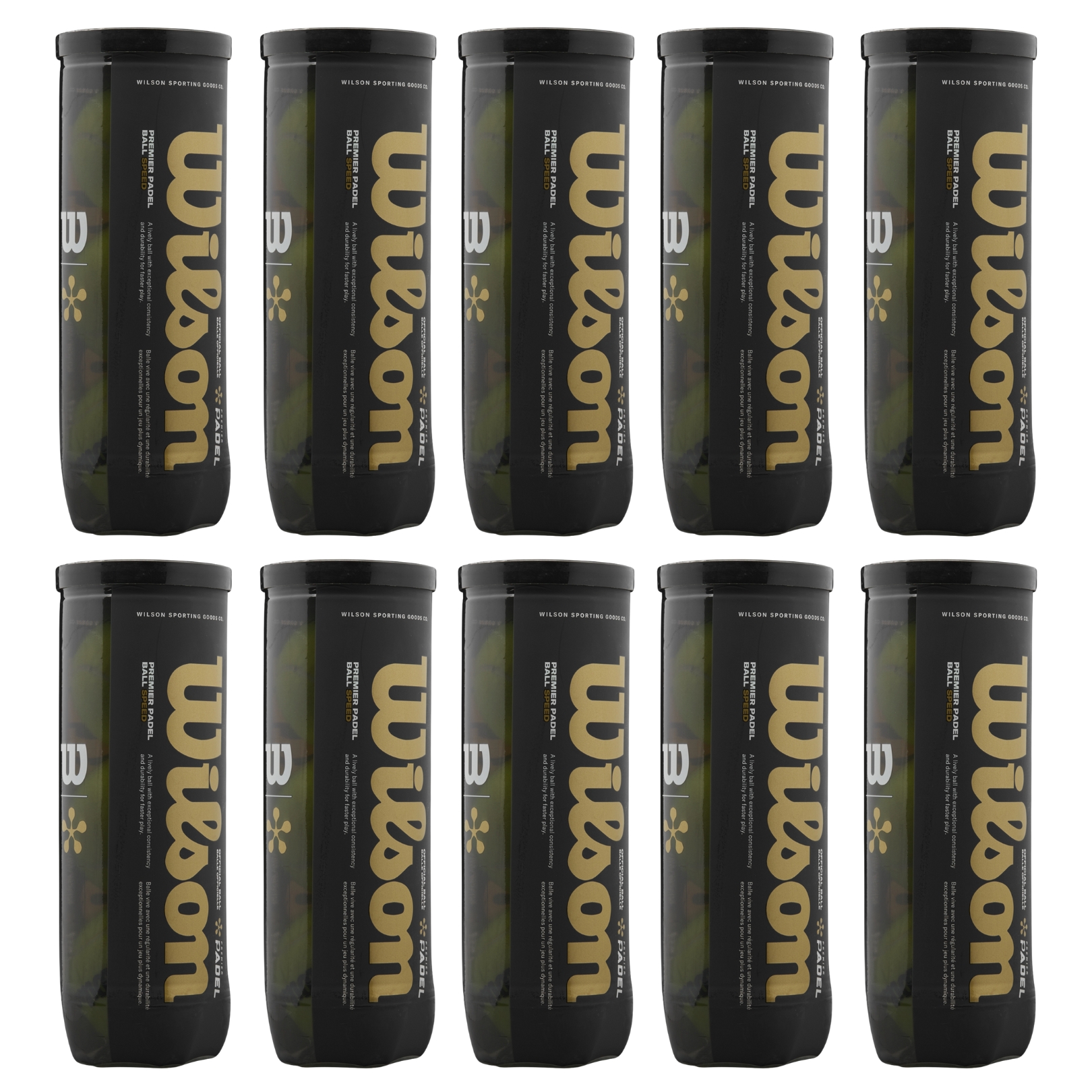 10x Wilson Premier Padel Speed - Padel Bolde