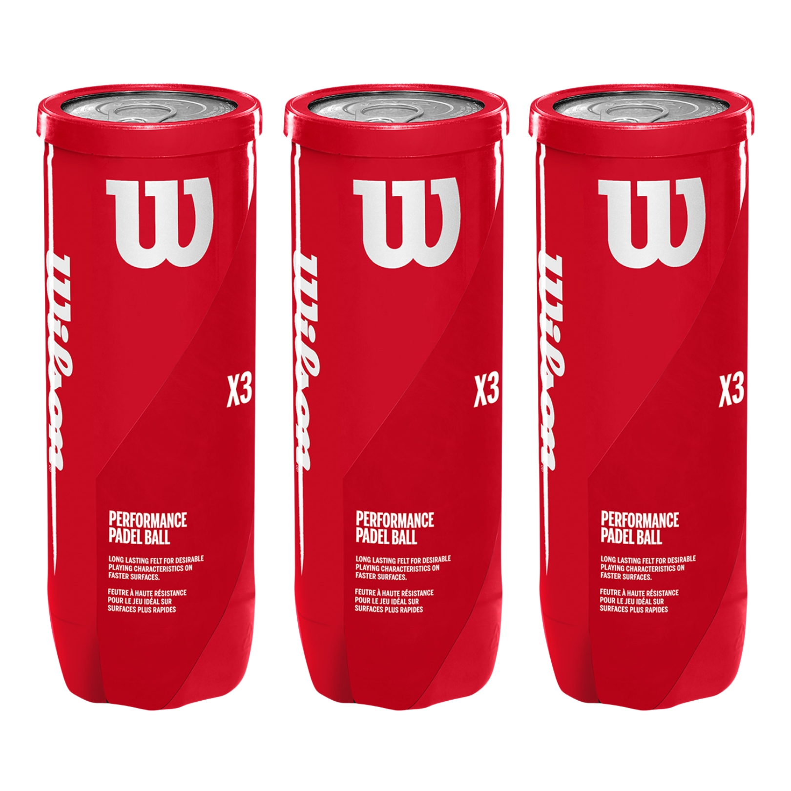 3x Wilson Padel X3 - Padel Bolde