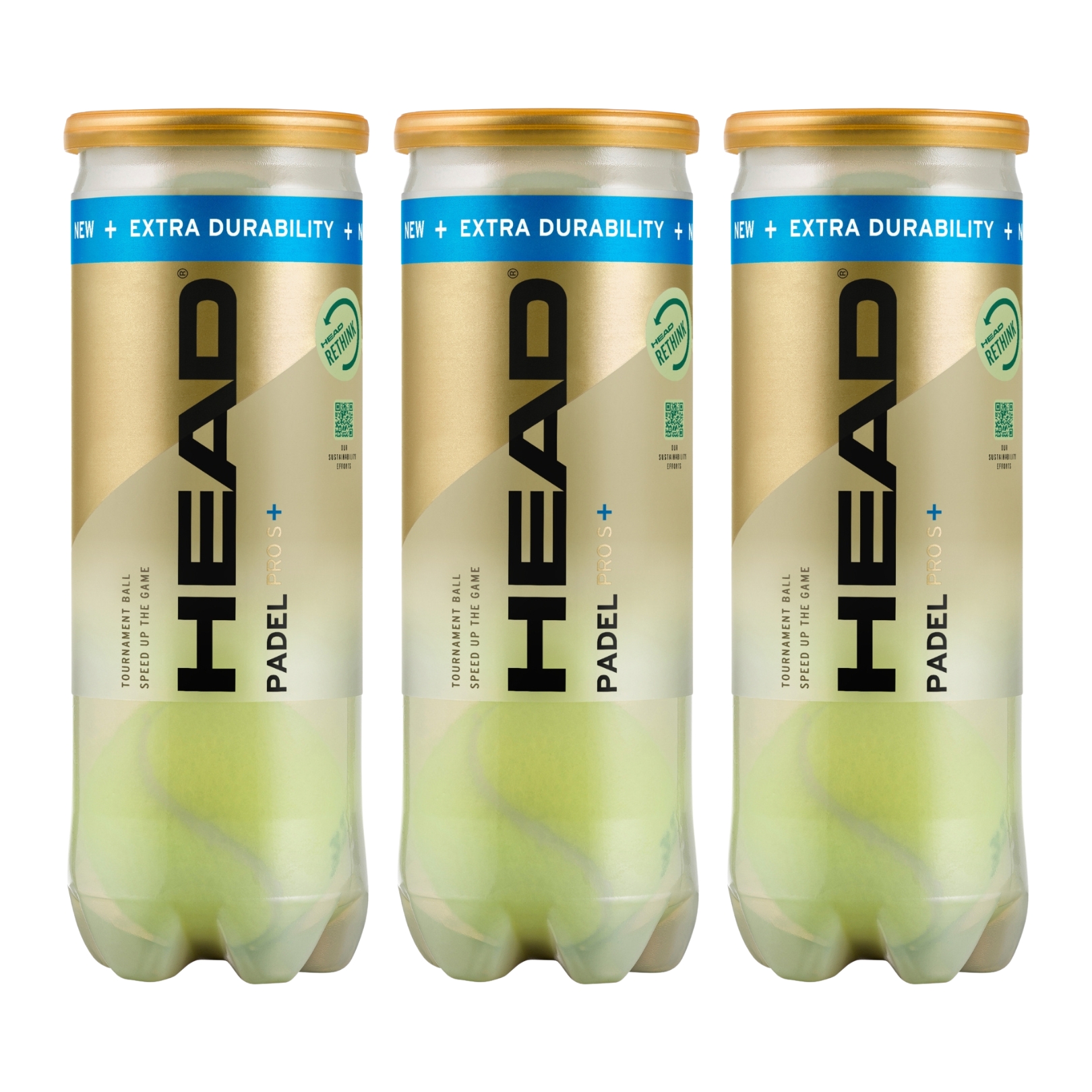 3x Head Padel Pro S+ - Padel Bolde