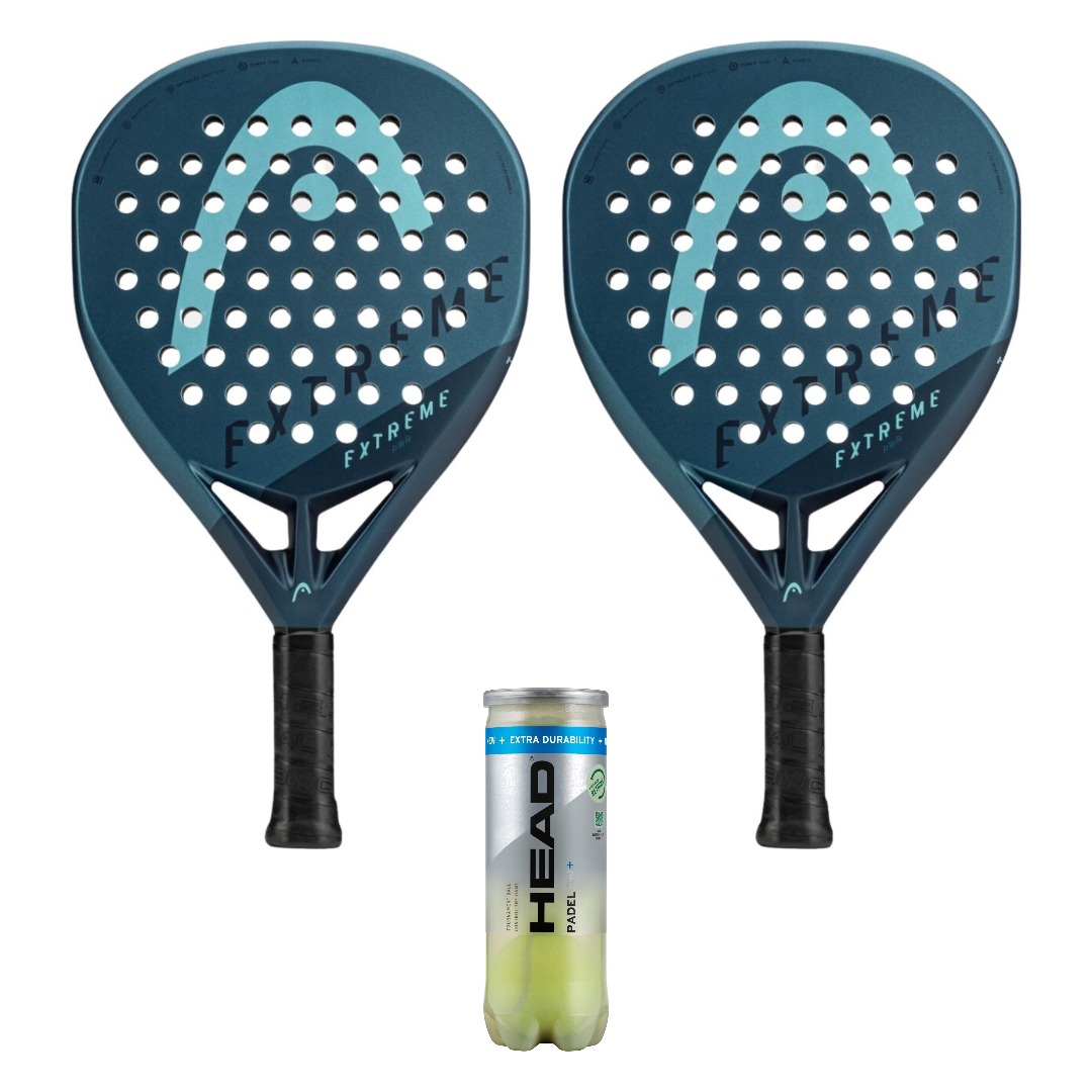 Head Padel Sæt (2 x Head Extreme PWR + Head Padel Pro+ 3 stk.)