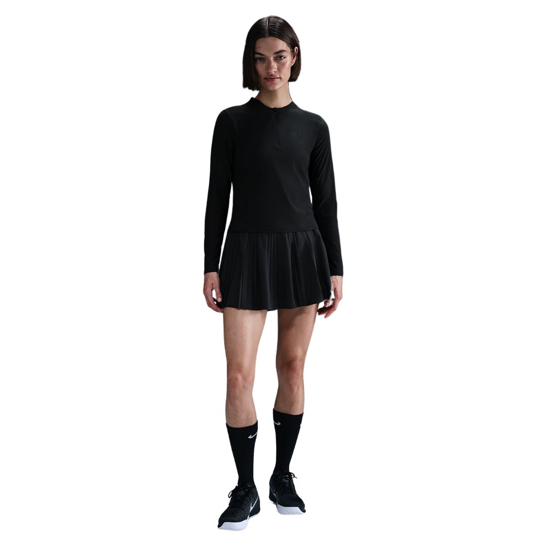 Nike Court Advantage Women Dri-FIT Mid-Layer Top Black - Tennis tøj