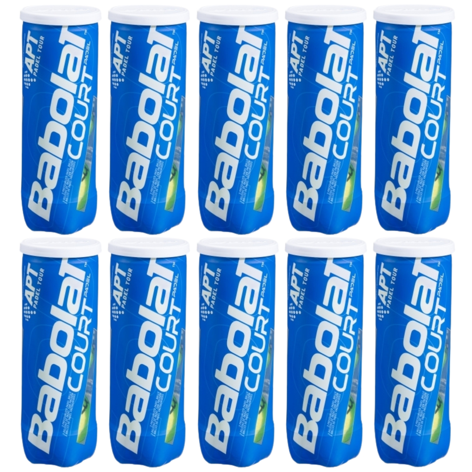 10x Babolat Court Padel X3 - Padel Bolde