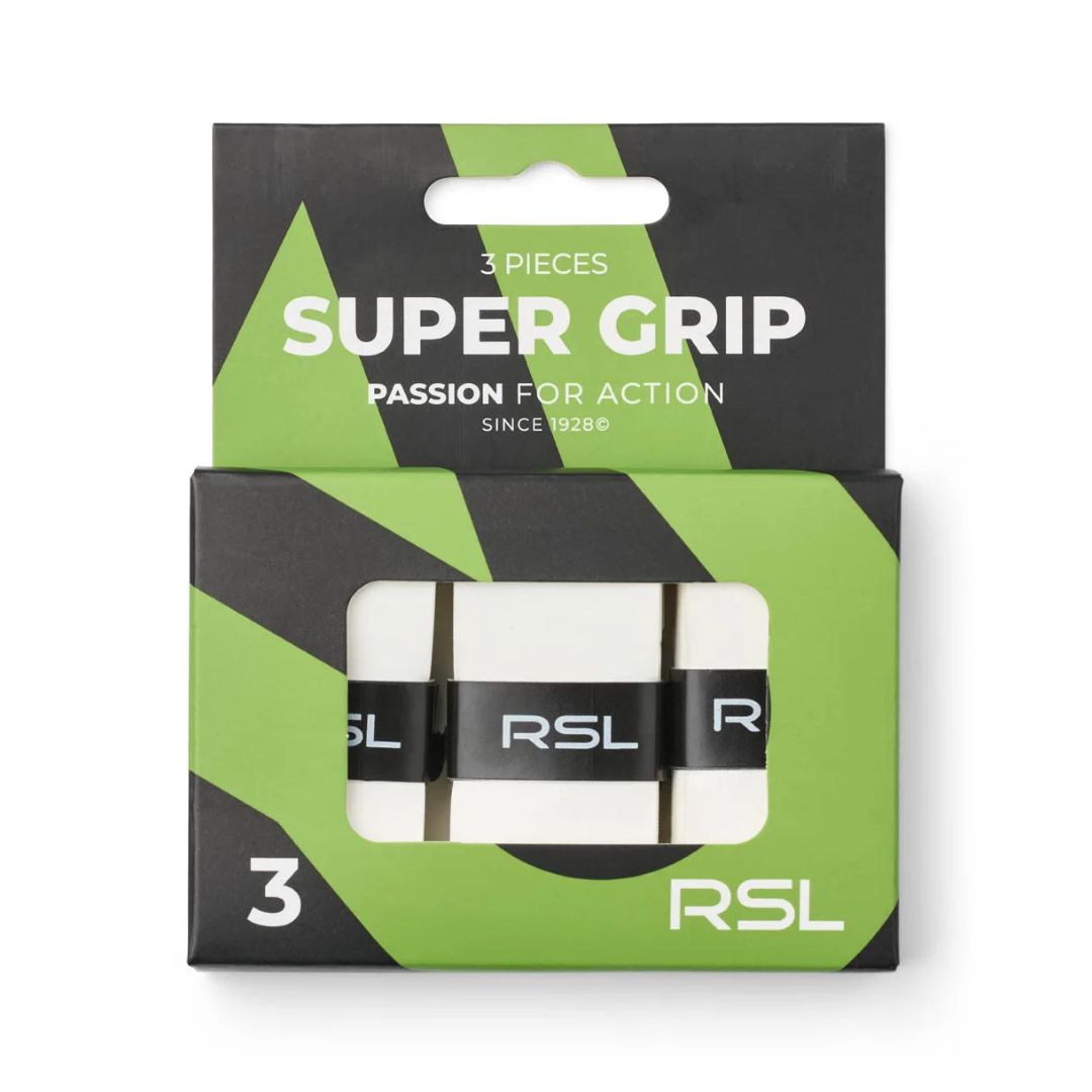 RSL Super Grip 3 Pcs. White - Badminton Griffe
