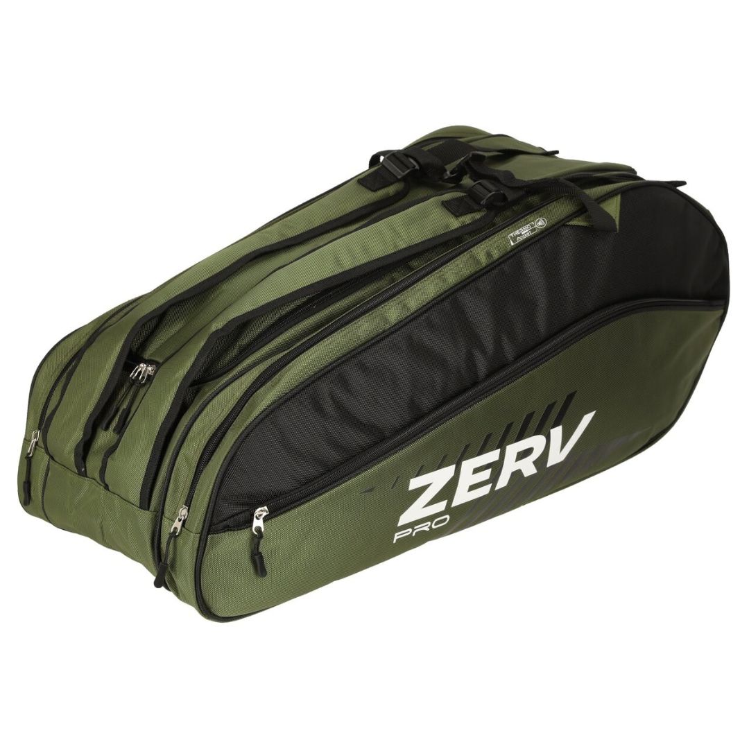 ZERV Pro Line 9 Bag Green/White - Badmintontasche