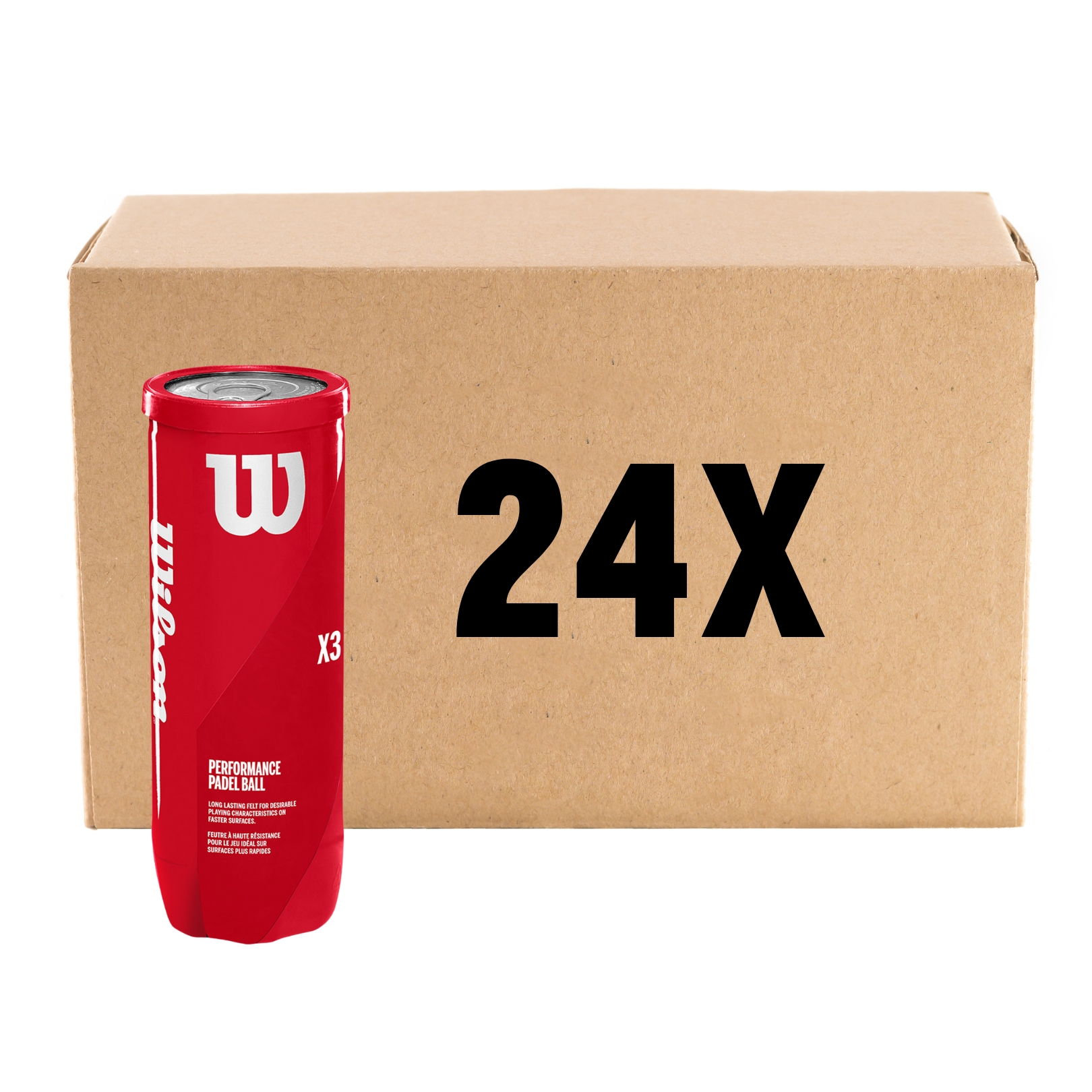24x Wilson Padel X3 - Padel Bolde