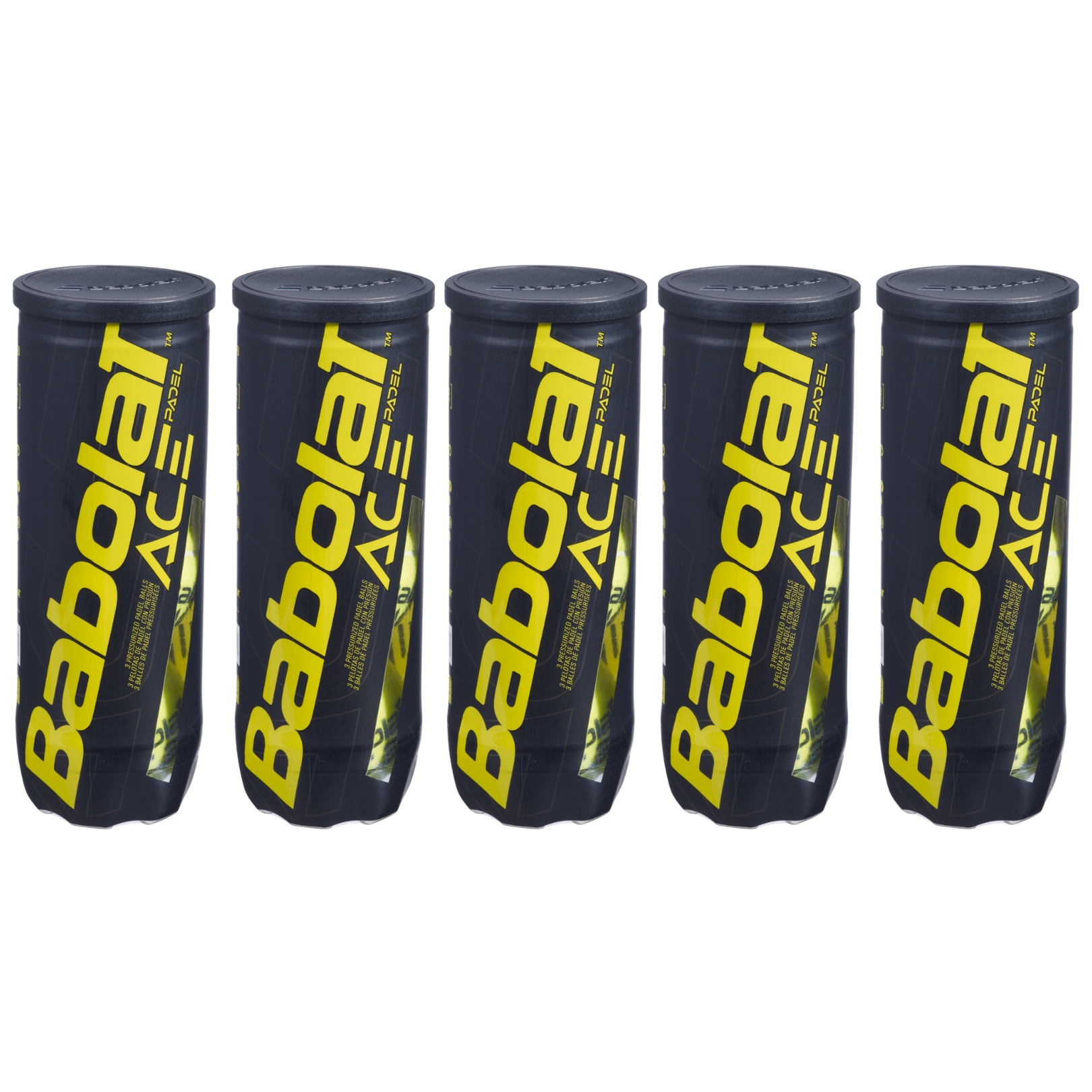 5x Babolat Ace X3 - Padel Bolde