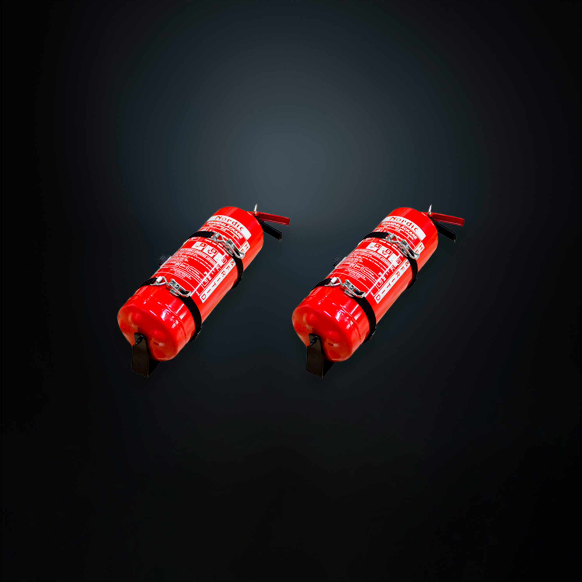 FIRE EXTINGUISHER 2 PCS 6KG + 2 PCS HOLDERS