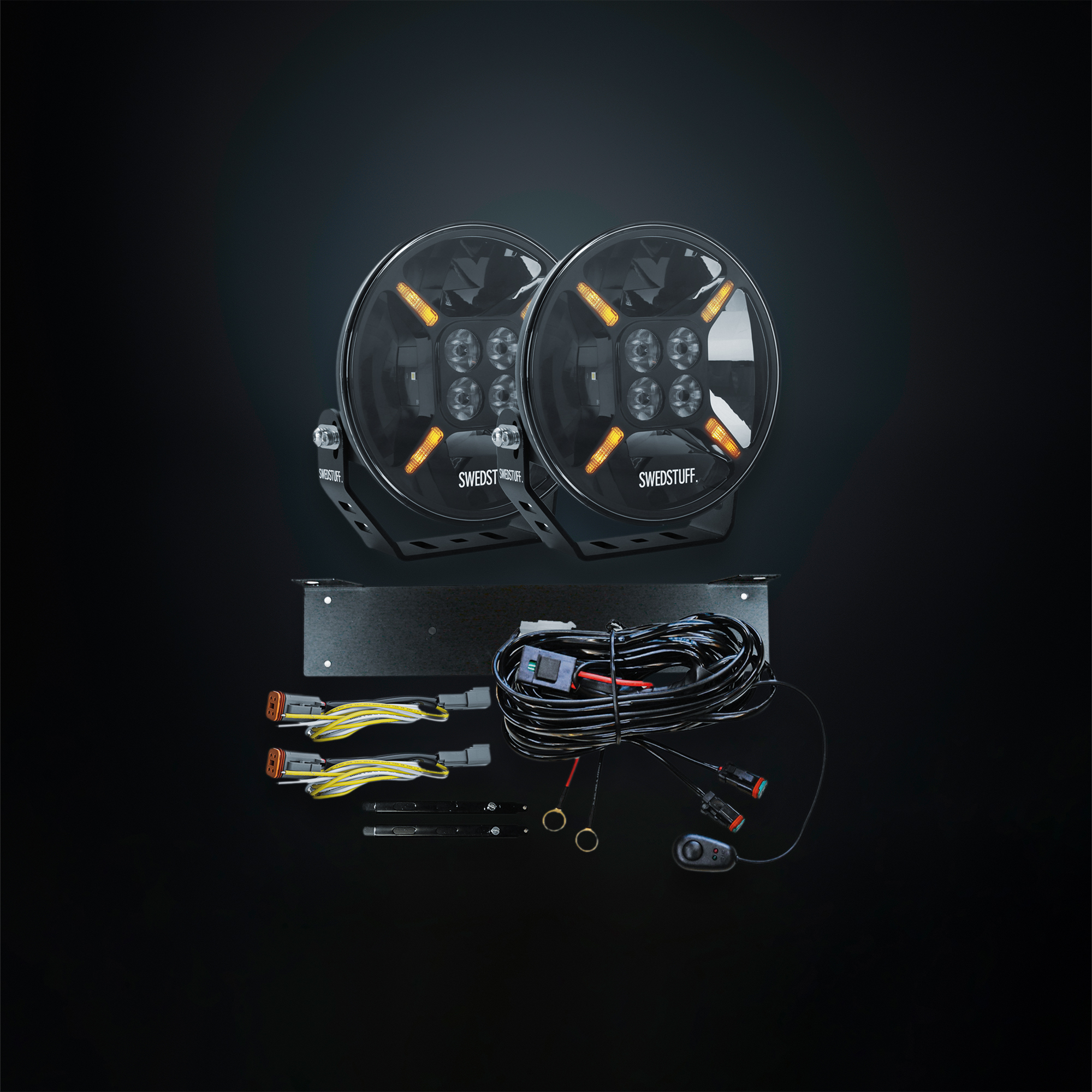 KOMPLETT KIT 2X LDL-01 LJUS 9" LED