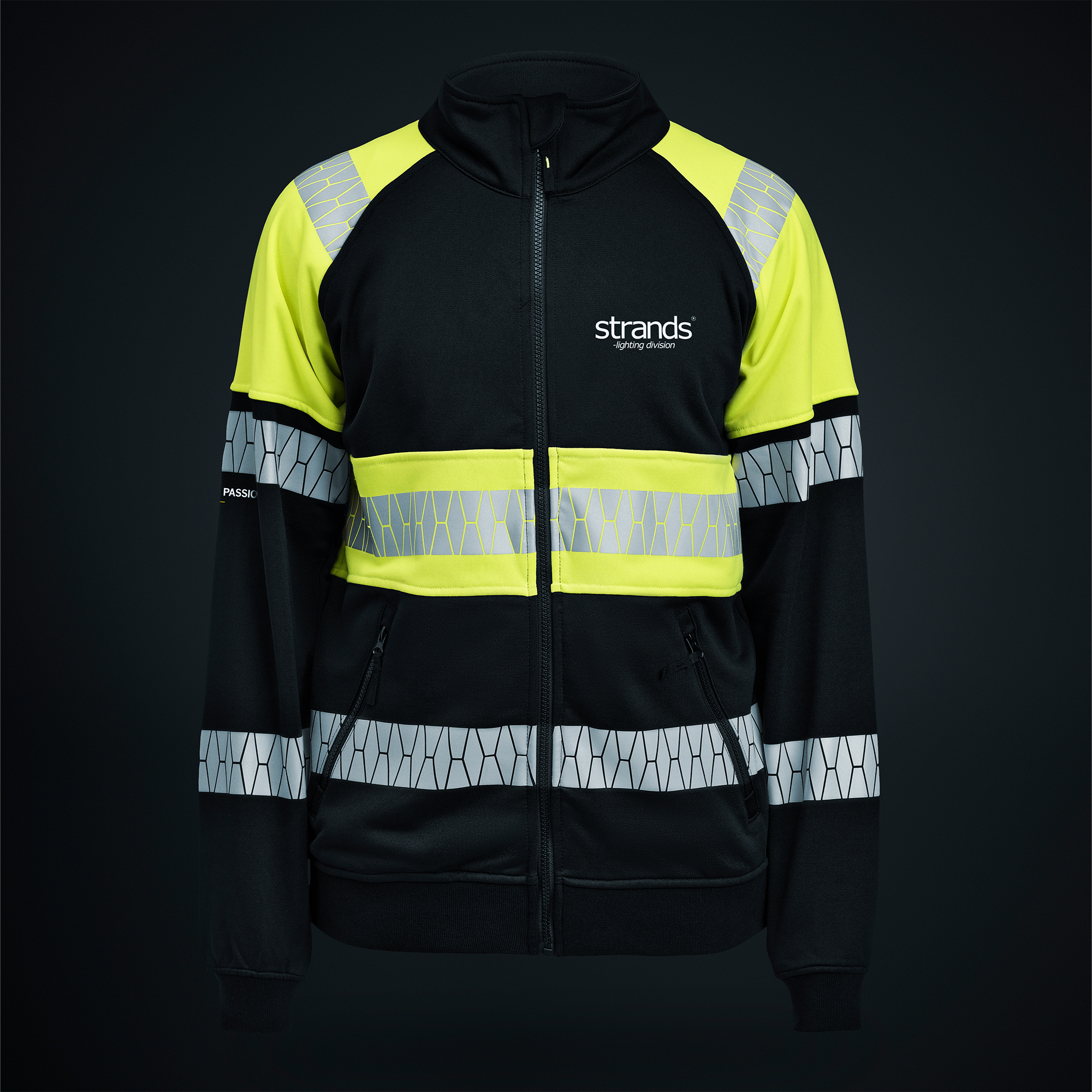 STRANDS SWEATSHIRT ZIP HI-VIS L