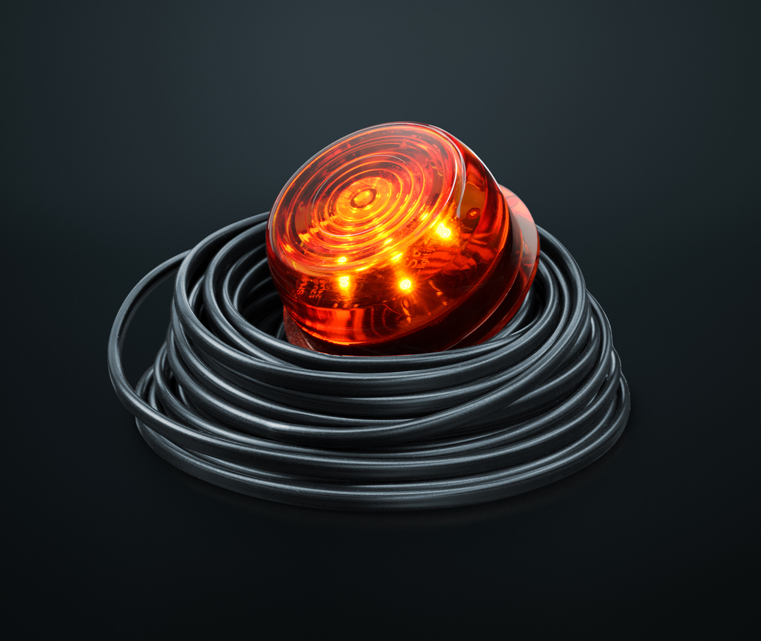 VIKING SIDE MARKER AMBER LENS 6 LED, 10M CABLE