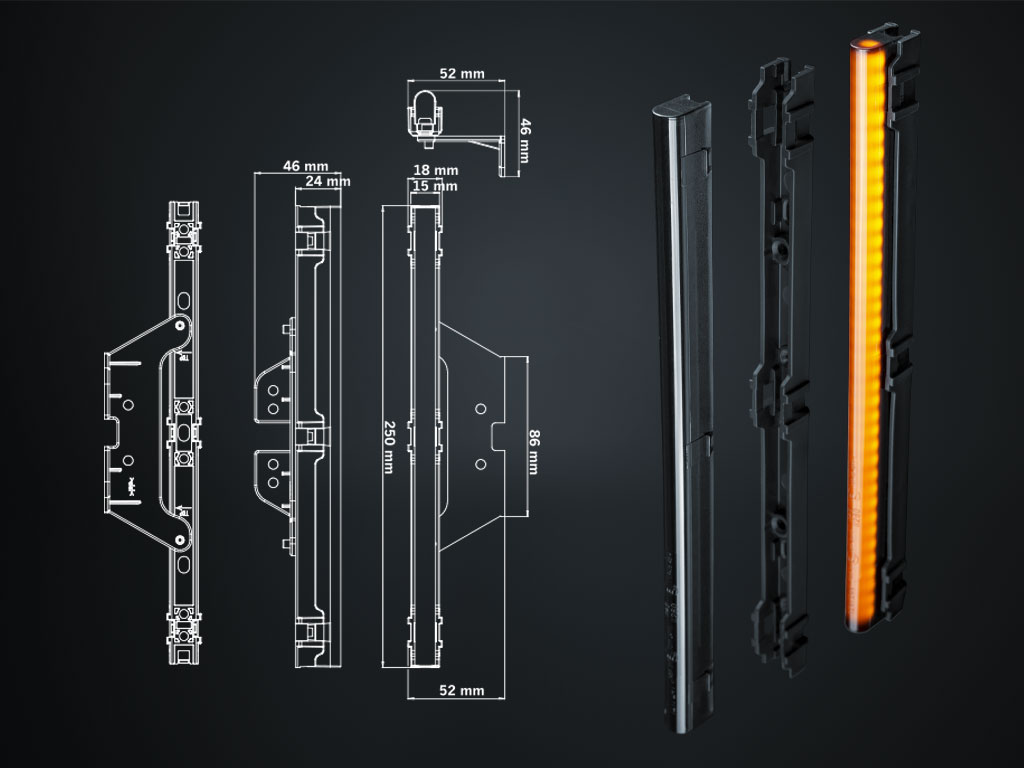 FREEDOM DARK LINE LONG SIDE MARKER 250MM