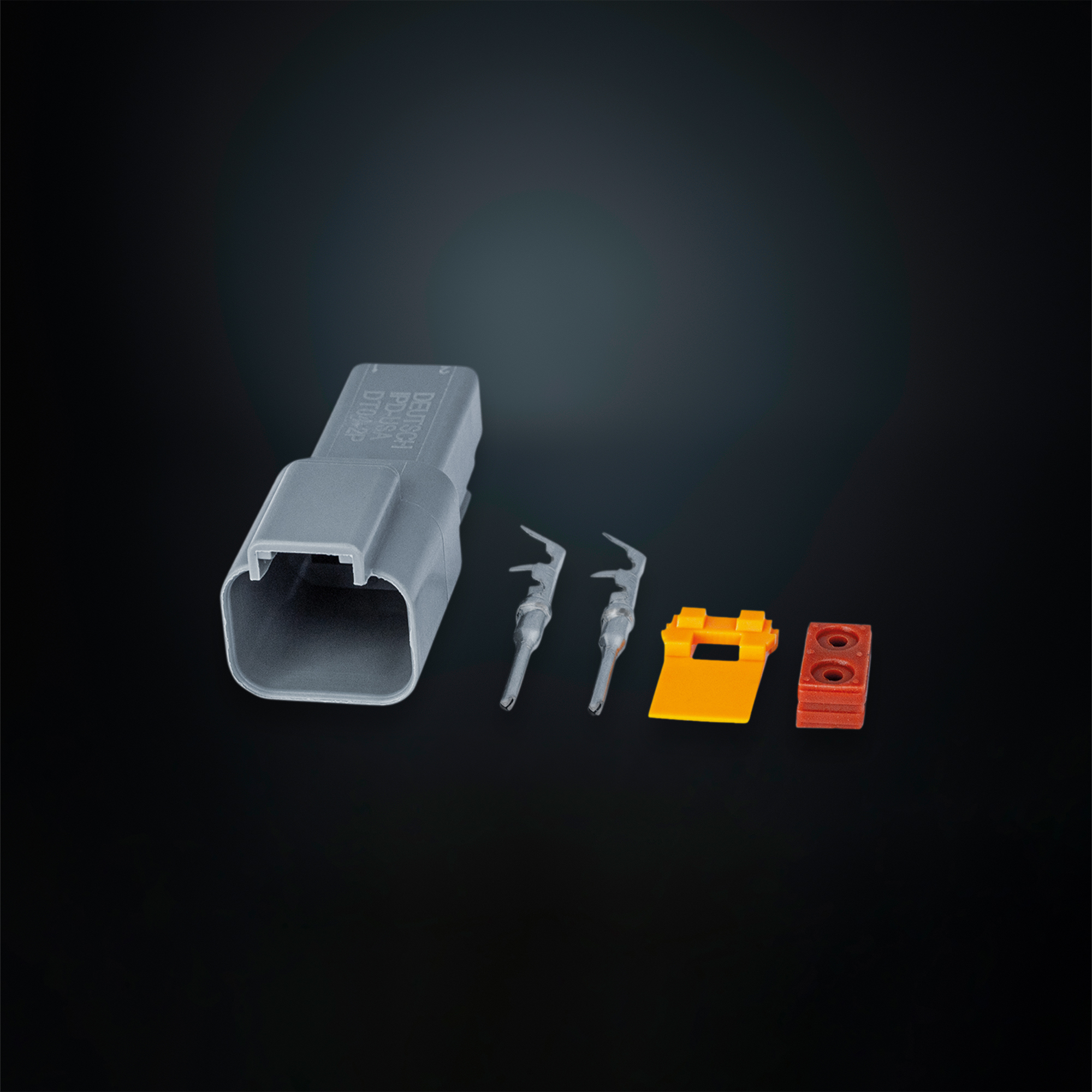 STRANDS DT CONNECTOR UNASSEMBLED MALE, LOOSE PARTS WITHOUT CABLE