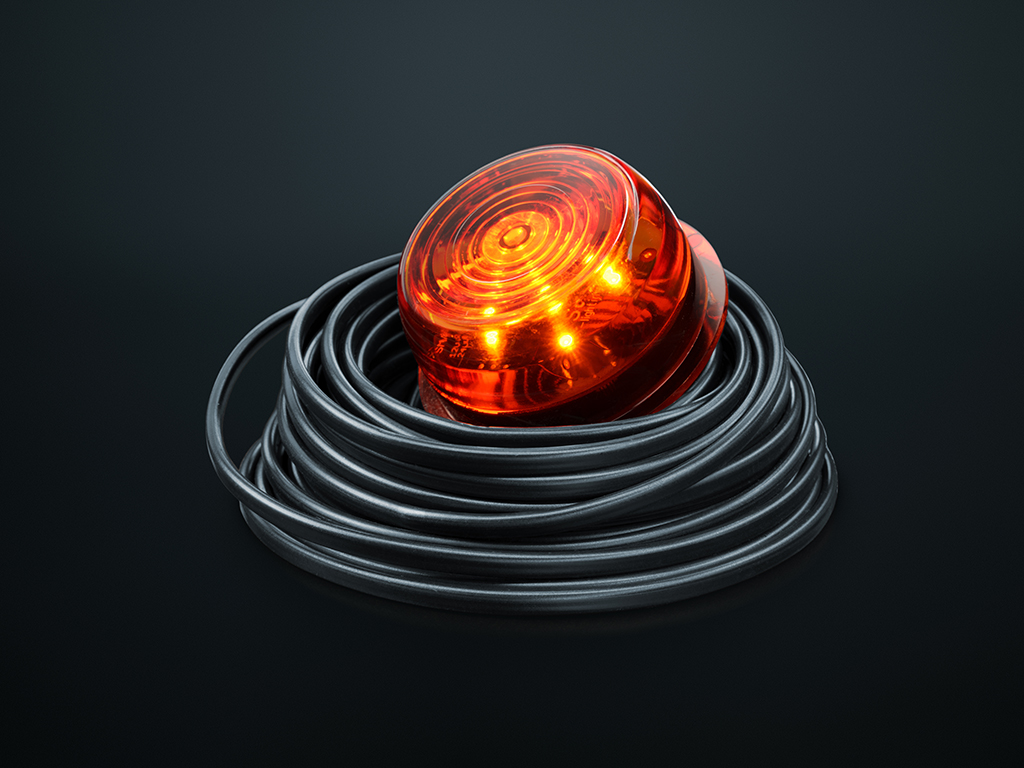 VIKING SIDE MARKER AMBER LENS 6 LED, 10M CABLE