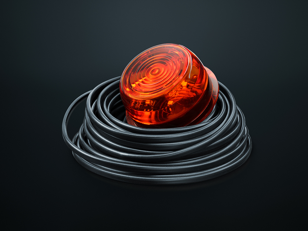 VIKING SIDE MARKER AMBER LENS 6 LED, 10M CABLE
