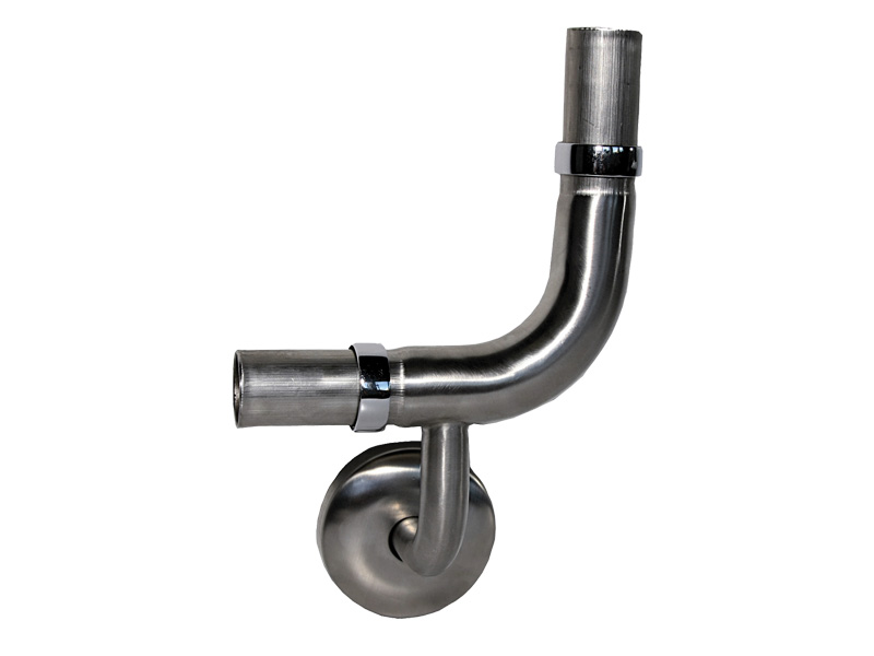 Modular Grab Rail System, Intermediate Support, with Wall Flange, 90 deg. Left Hand