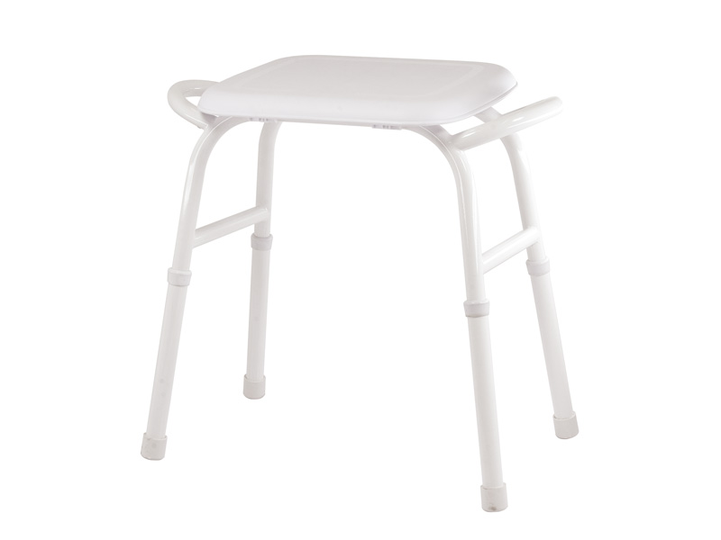 Shower Stool, Plastic Seat, without Arms
