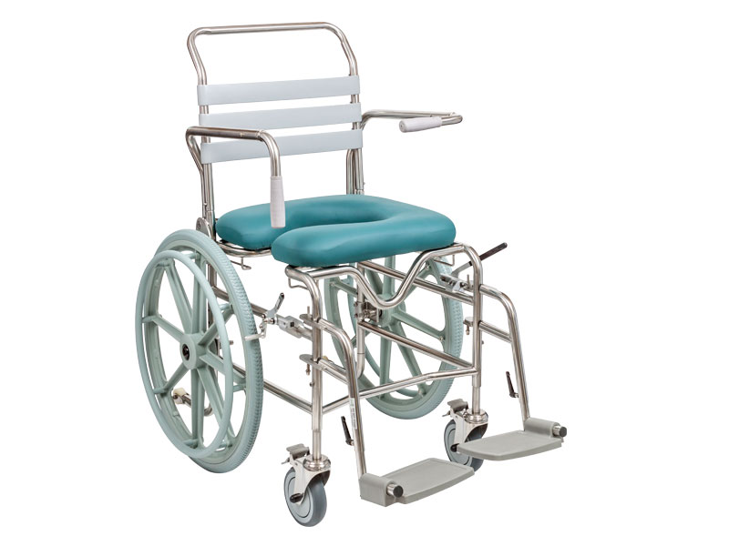 Shower Commode, Self Propelled, Swingaway Footplate, 410mm, Juvo