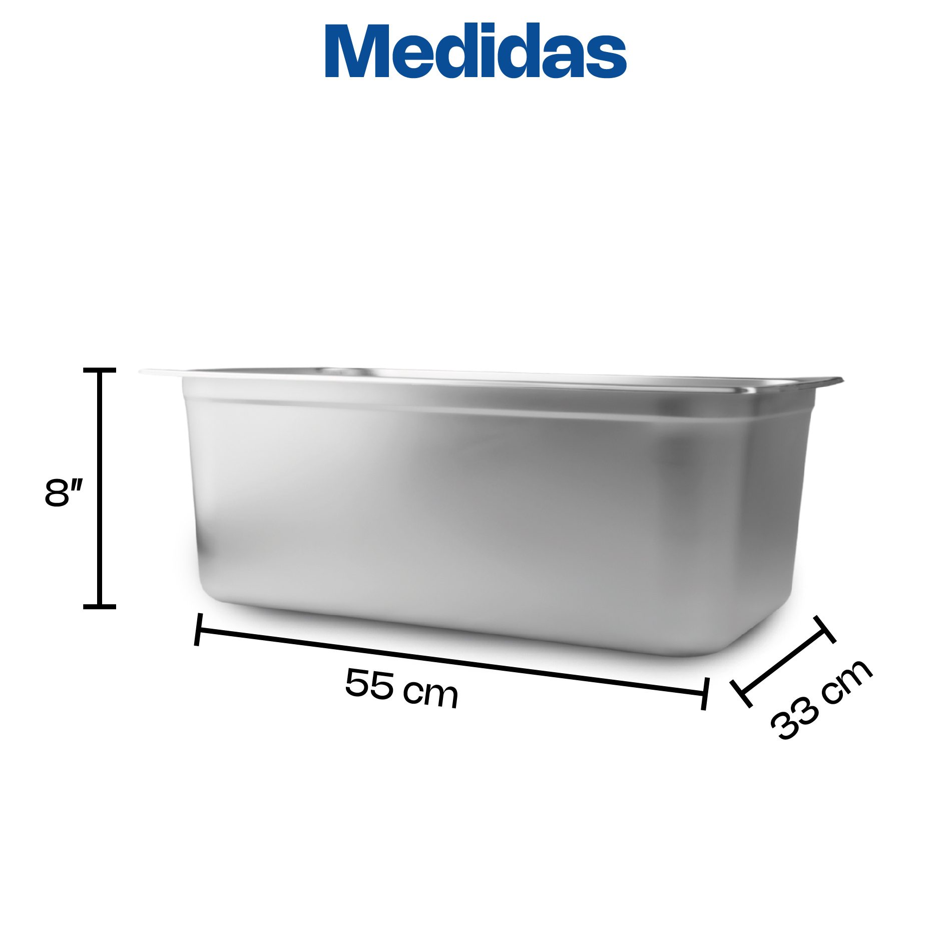 Inserto de Acero Inoxidable Entero 8" · detalle 6