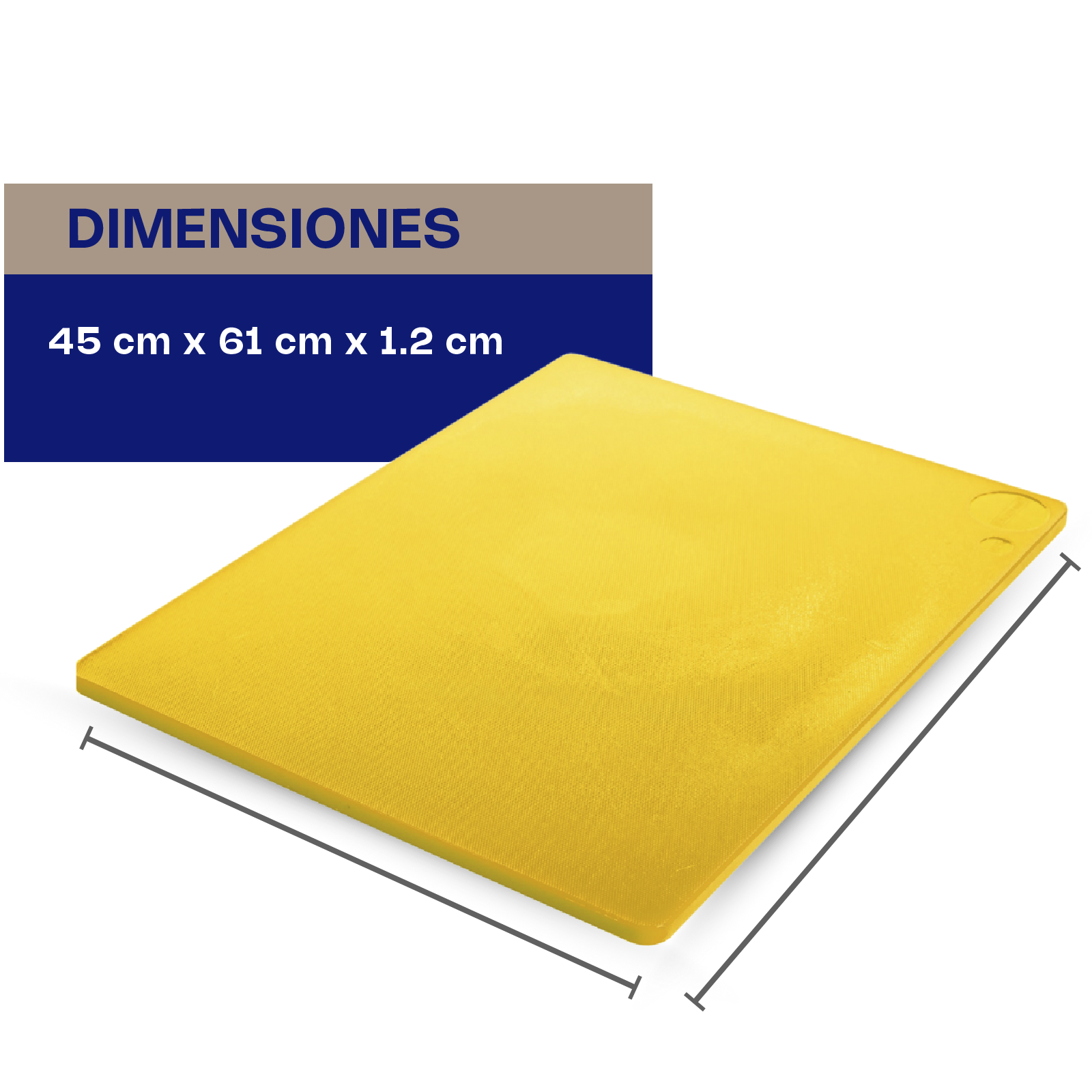 Tabla para Cortar Color Amarillo 46 x 61 x 1.2 cm · detalle 5
