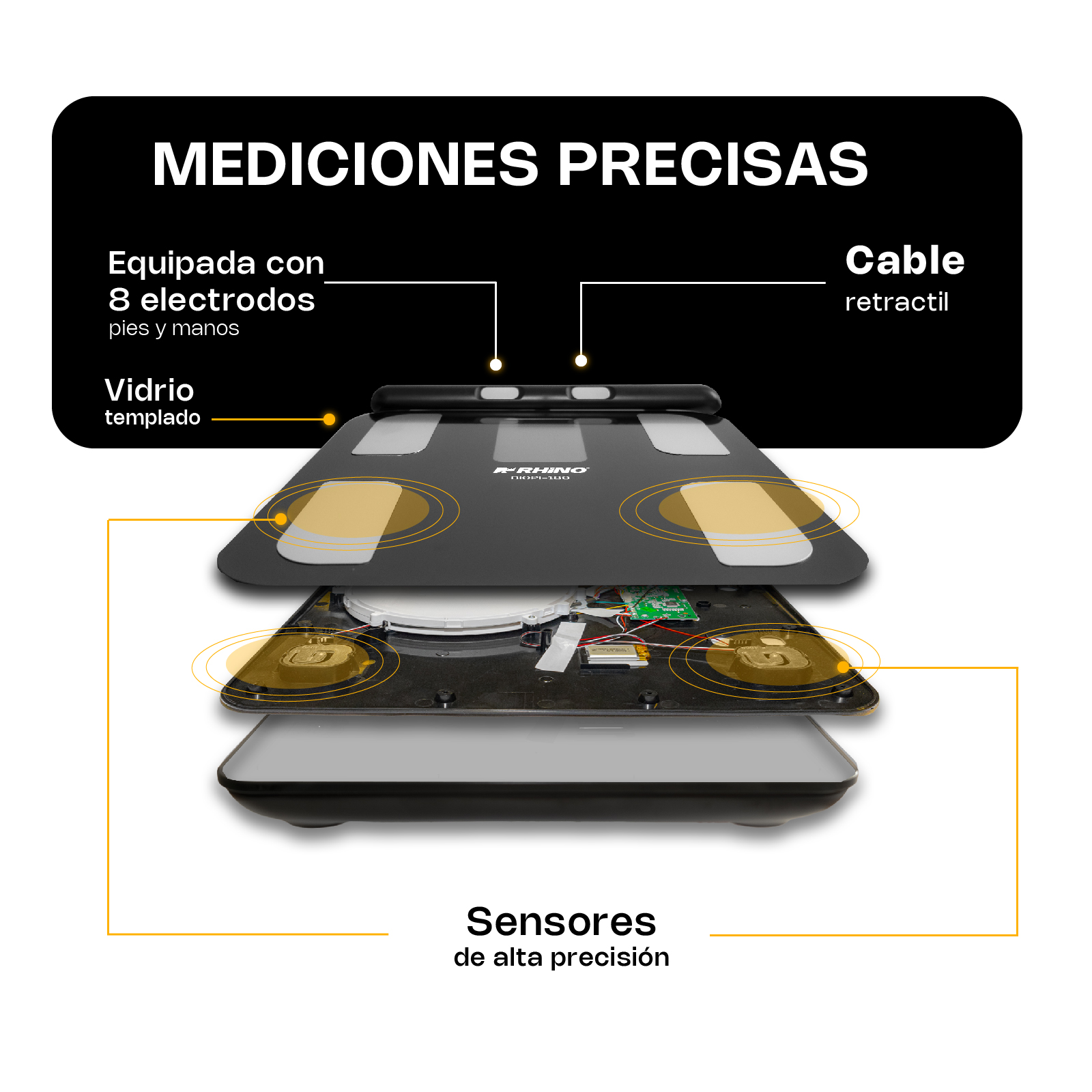 Báscula Inteligente de Pesaje Corporal con 8 Electrodos 180 kg · detalle 4