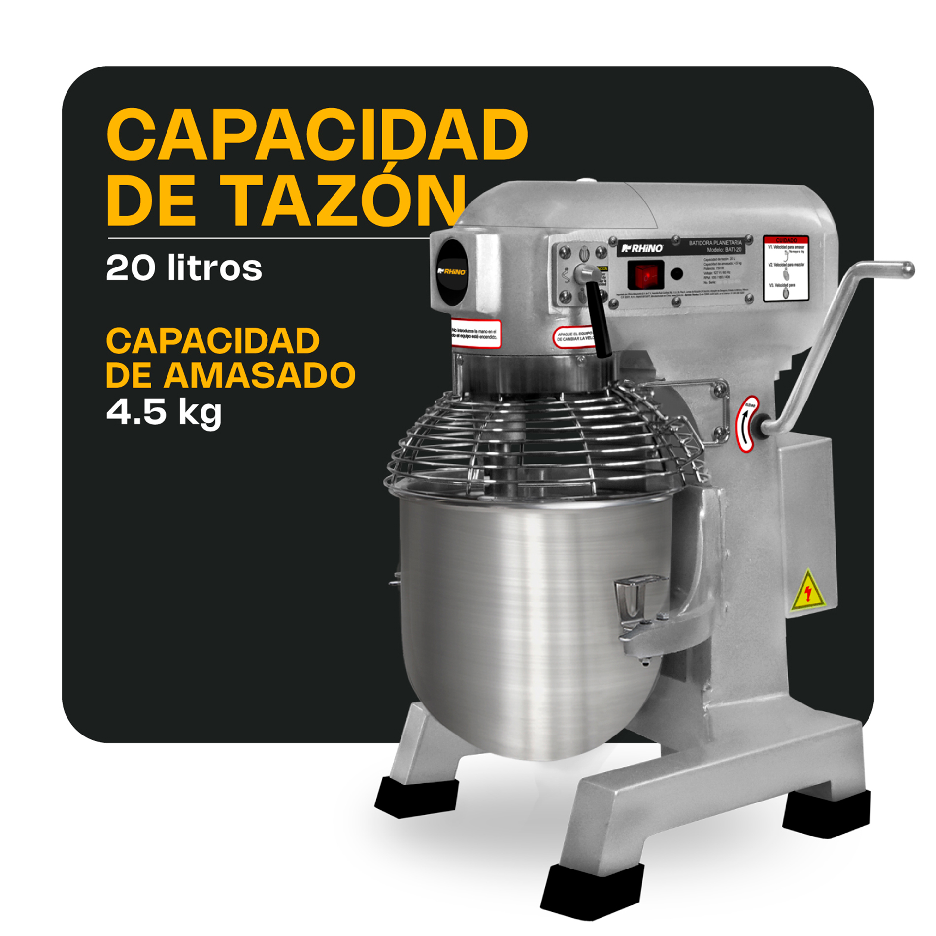 Batidora Planetaria 20 L · detalle 2