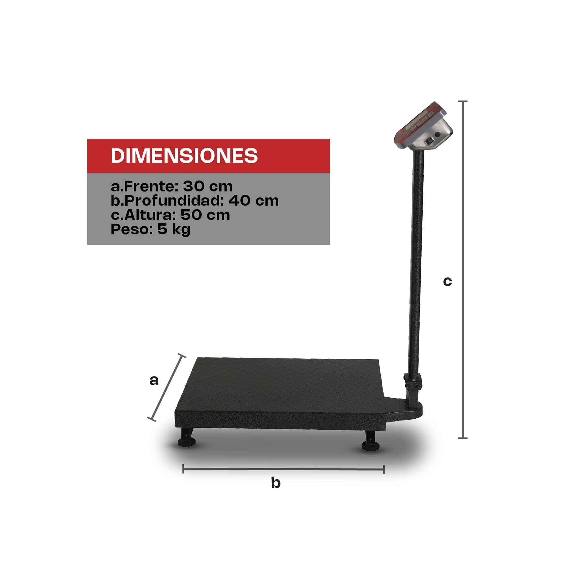 Báscula de Plataforma Plegable 200 kg · detalle 4
