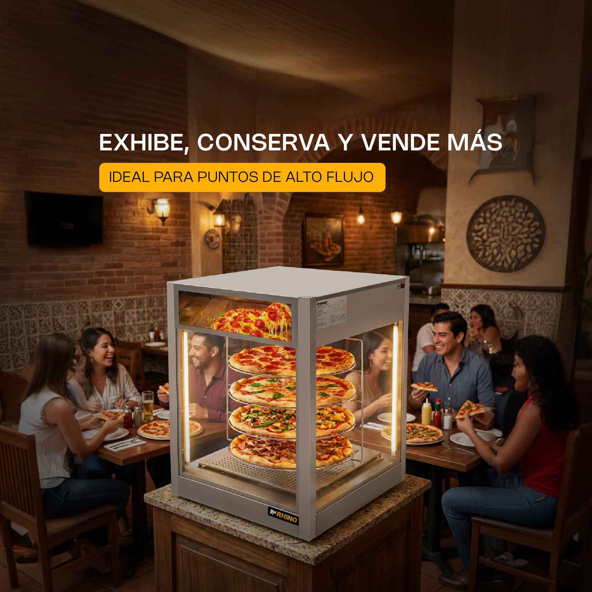 Vitrina Calentadora de Pizza 177 L · detalle 1