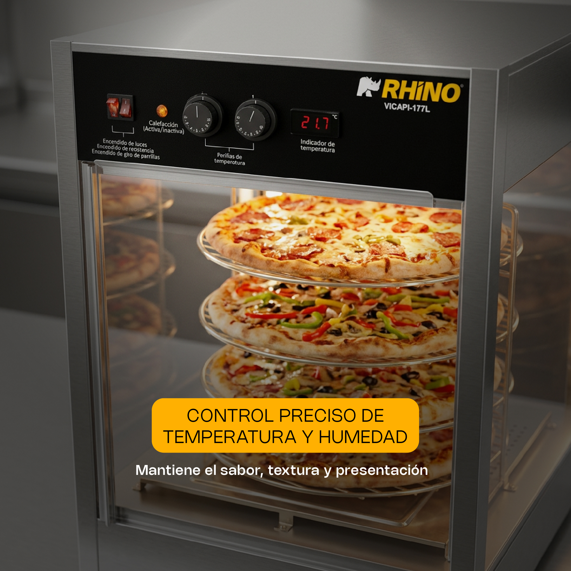 Vitrina Calentadora de Pizza 177 L · detalle 4