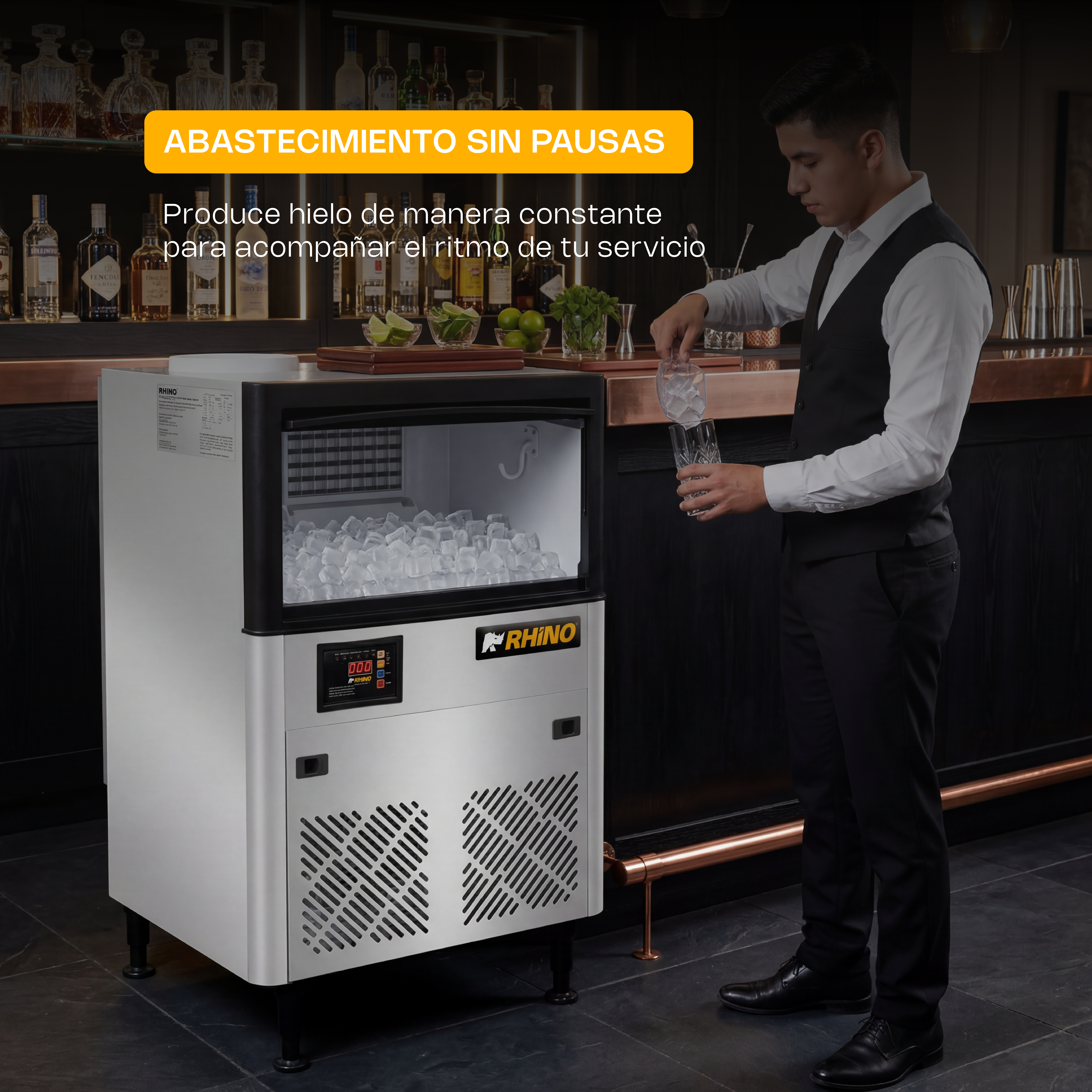 Fábrica Multifuncional de Hielo en Cubo 40 kg · detalle 6