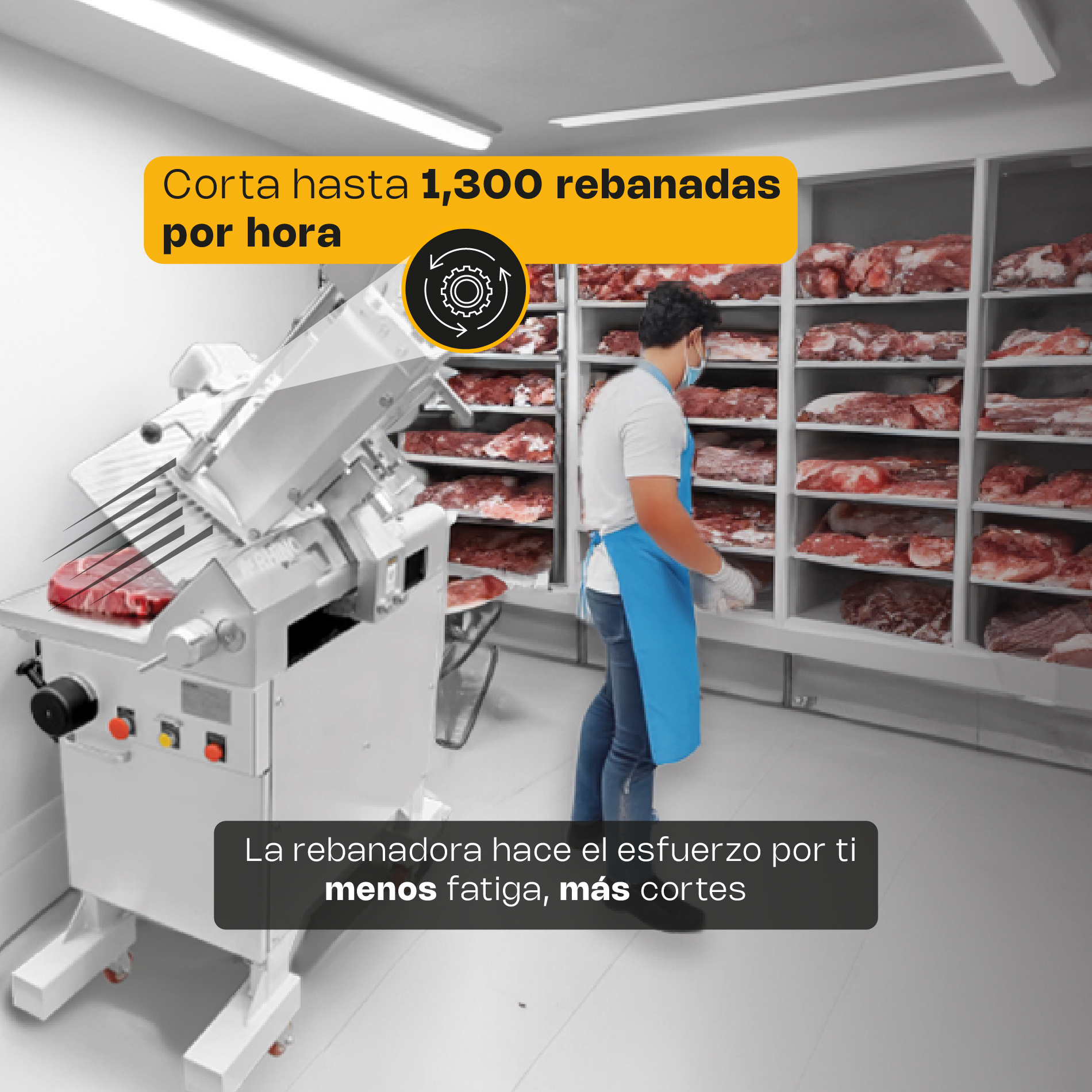 Rebanadora Automática para Carne Semi Congelada 363 mm · detalle 3