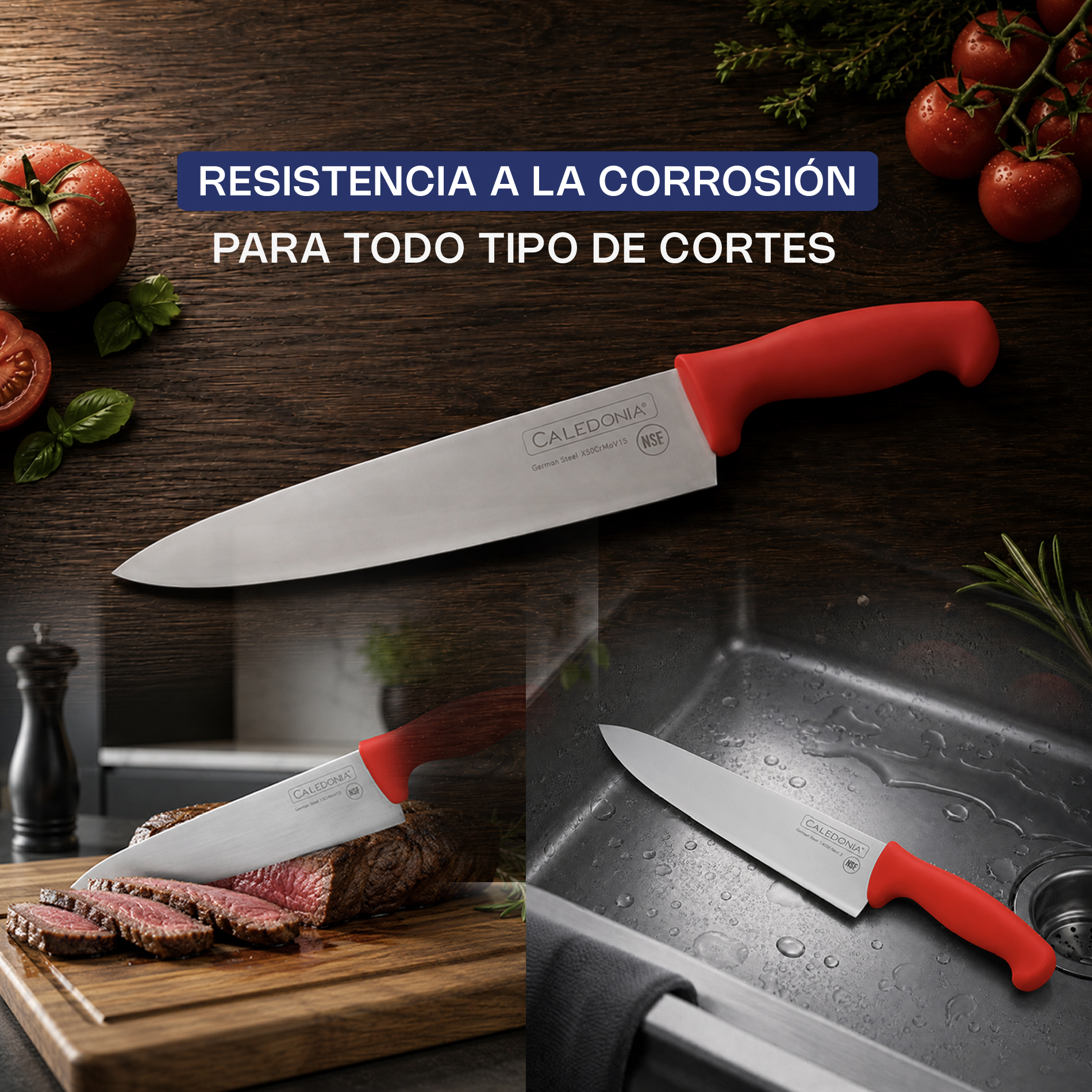 Cuchillo Chef 10" · detalle 2