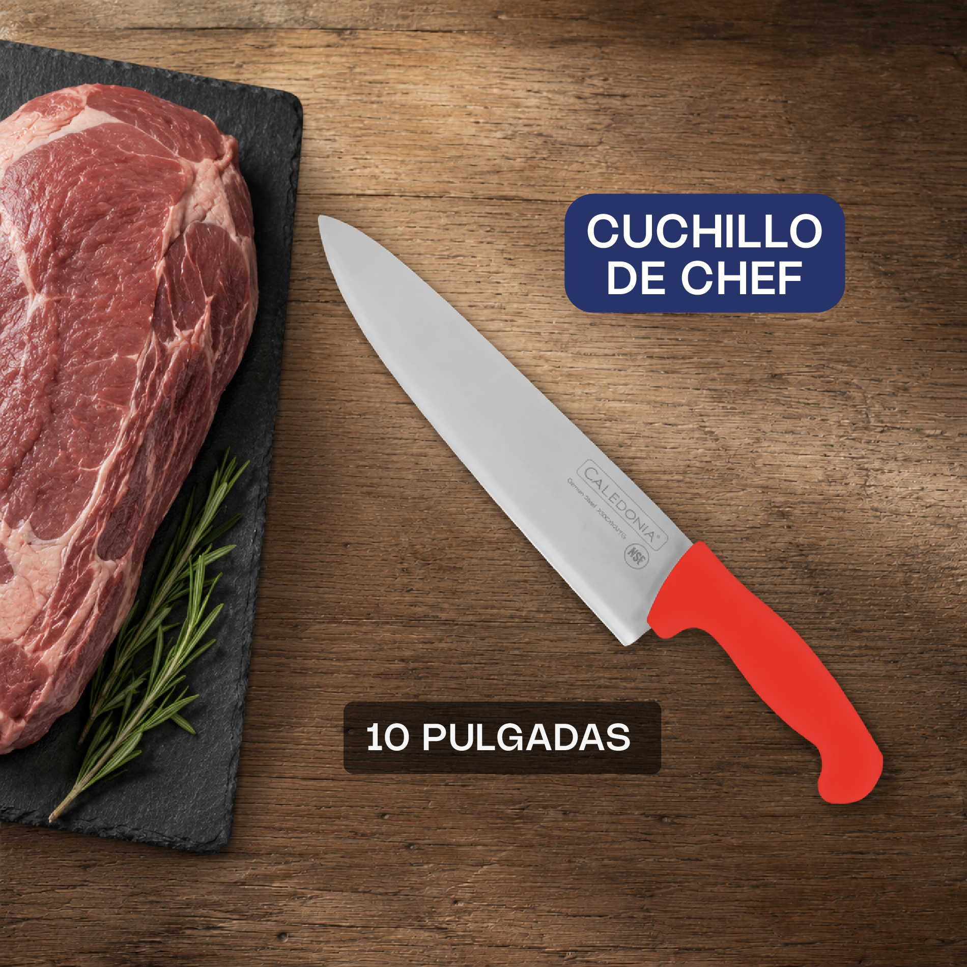 Cuchillo Chef 10" · detalle 3