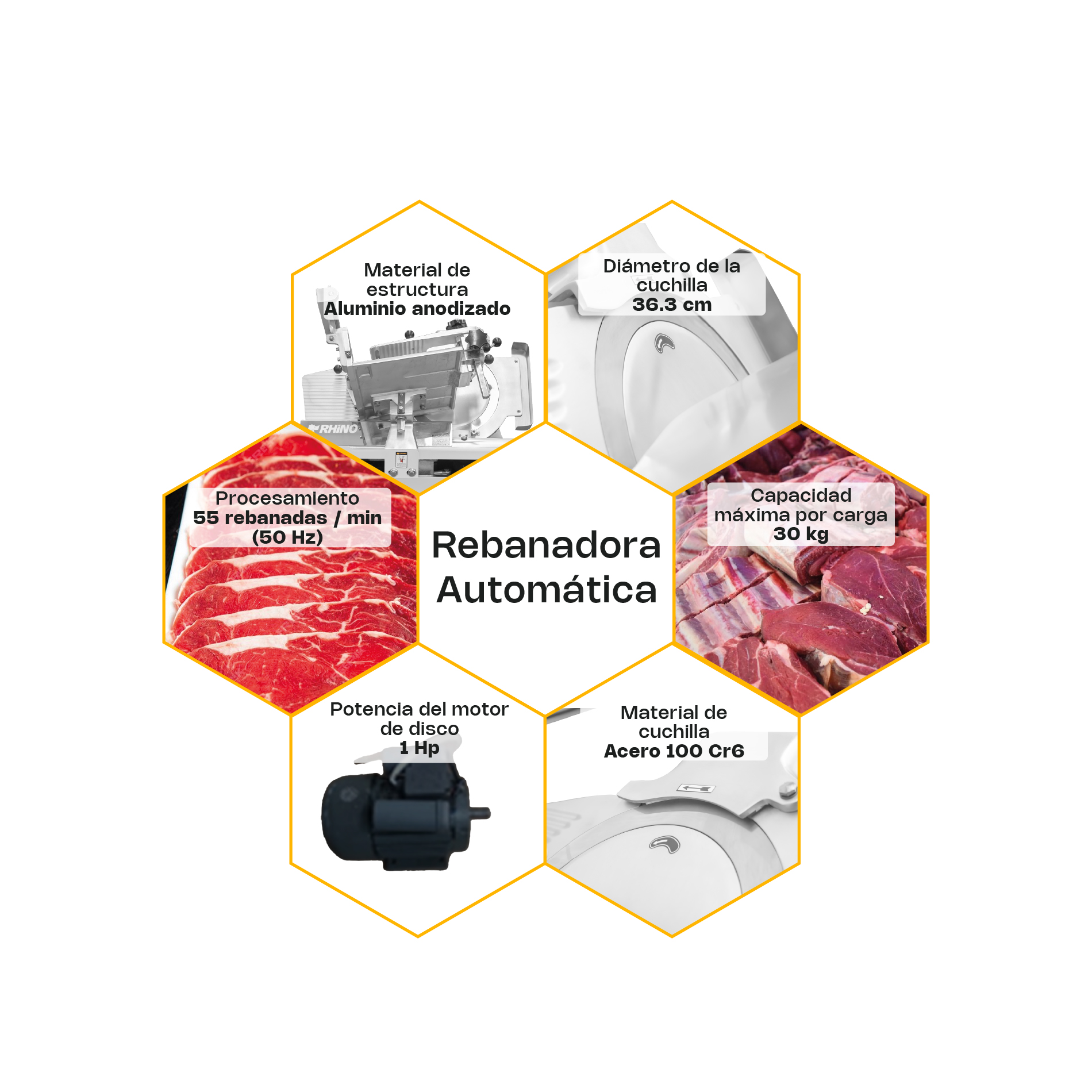 Rebanadora Automática para Carne Semi Congelada 363 mm · detalle 5