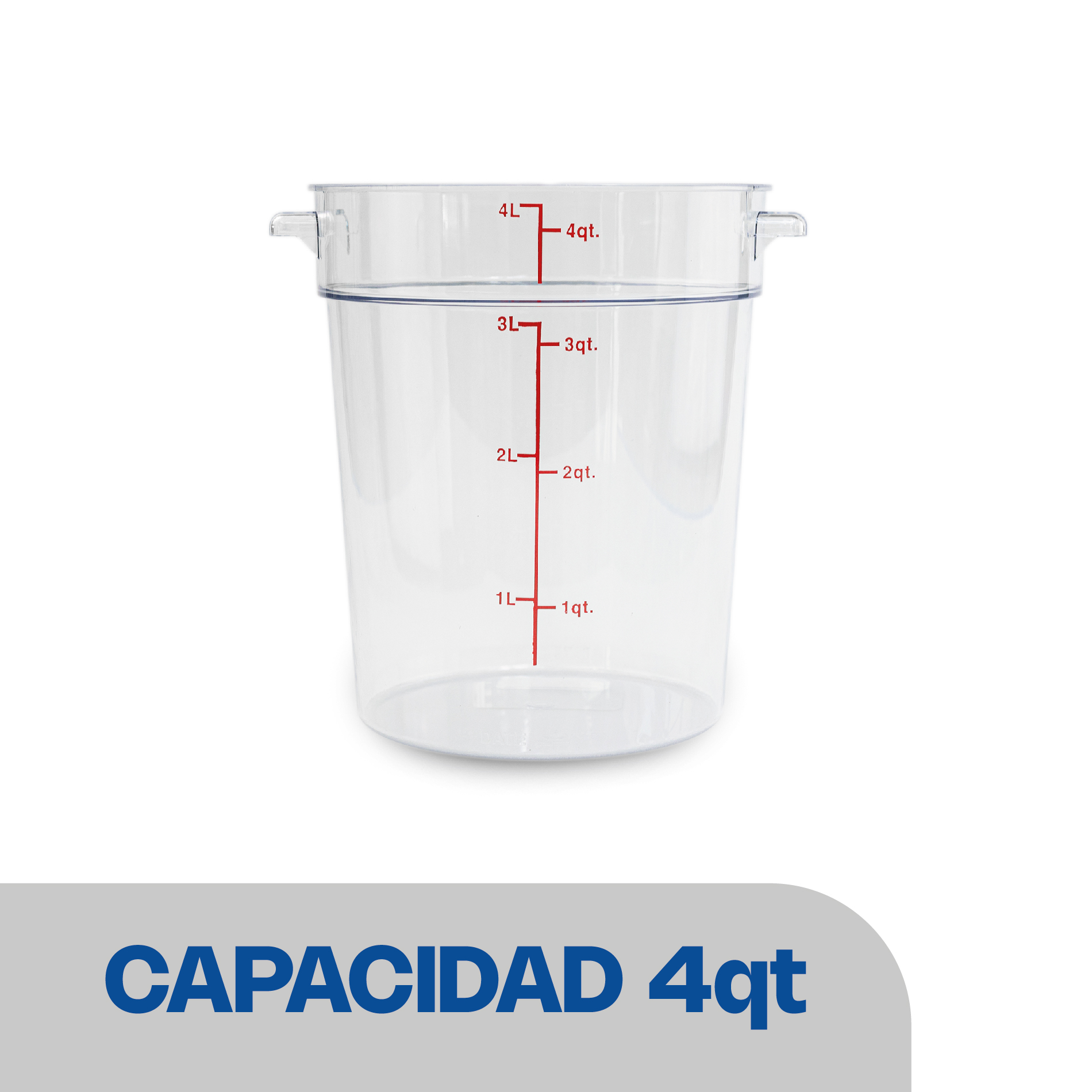 Recipiente Redondo de Policarbonato 4 qt · detalle 1