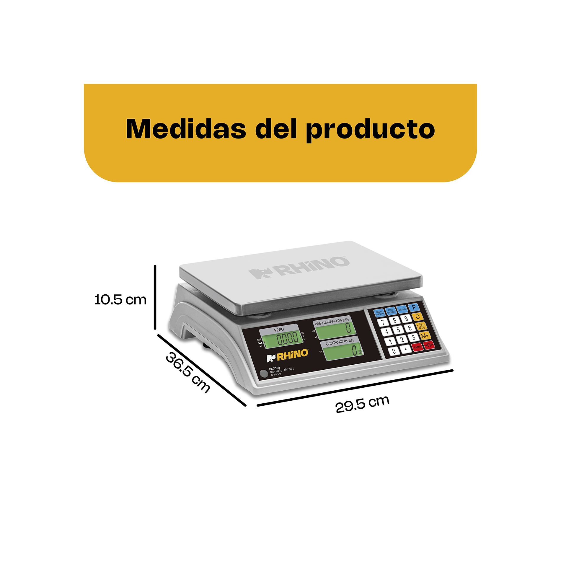 Báscula Electrónica Contadora 30 kg · detalle 6