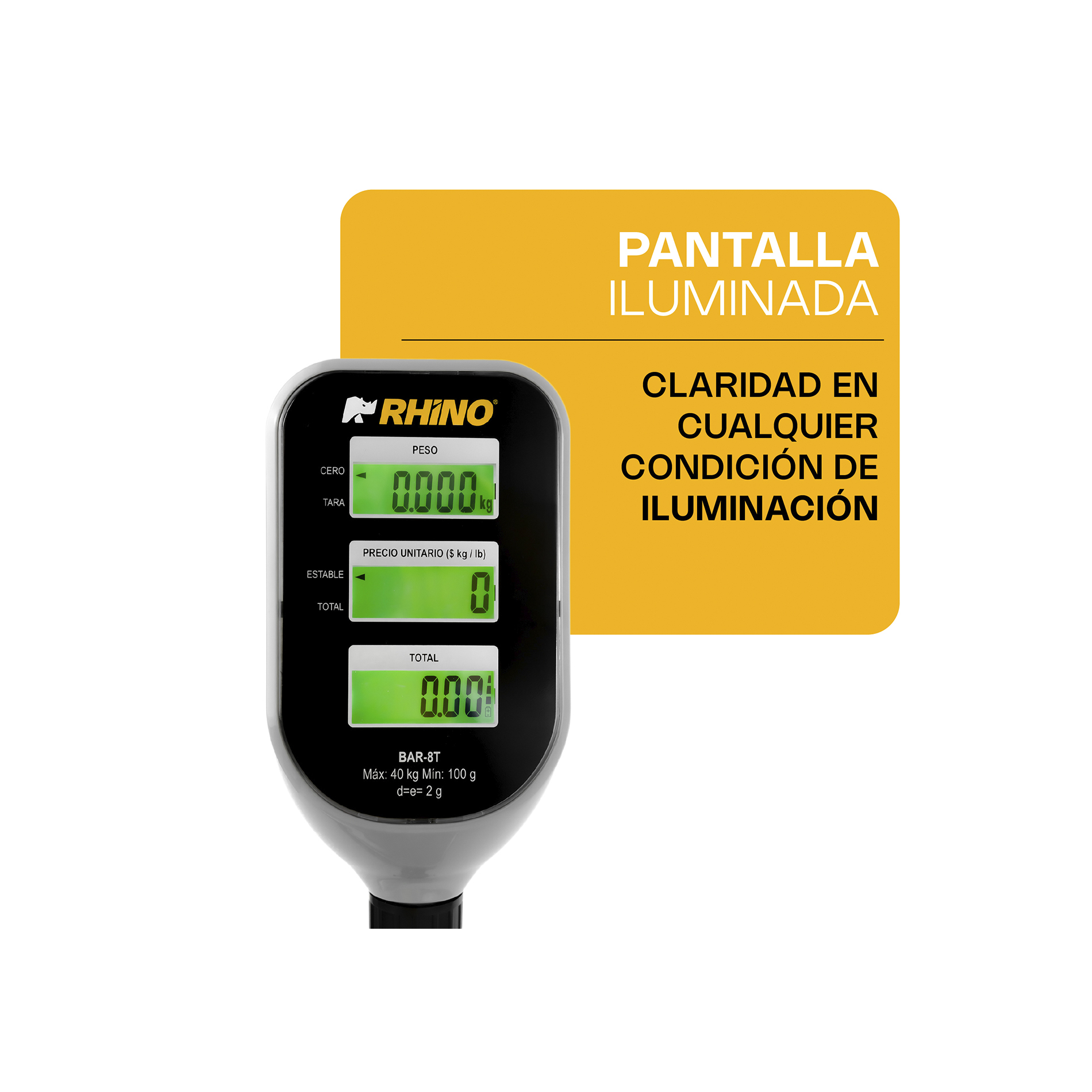 Báscula Electrónica Multifunciones con Torreta 40 kg · detalle 2