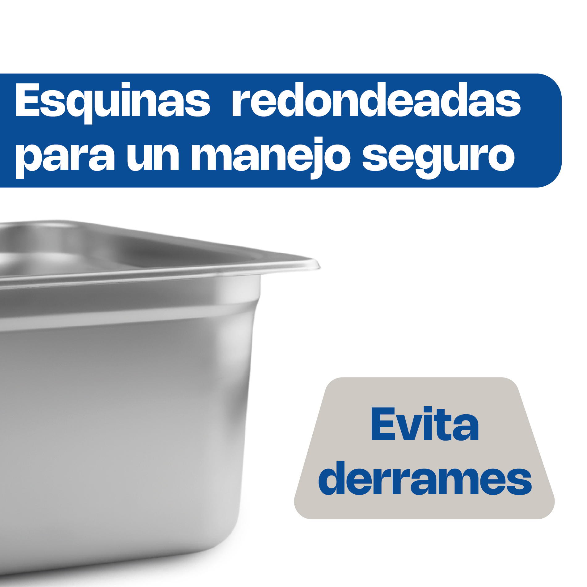 Inserto de Acero Inoxidable Medio 8" · detalle 1