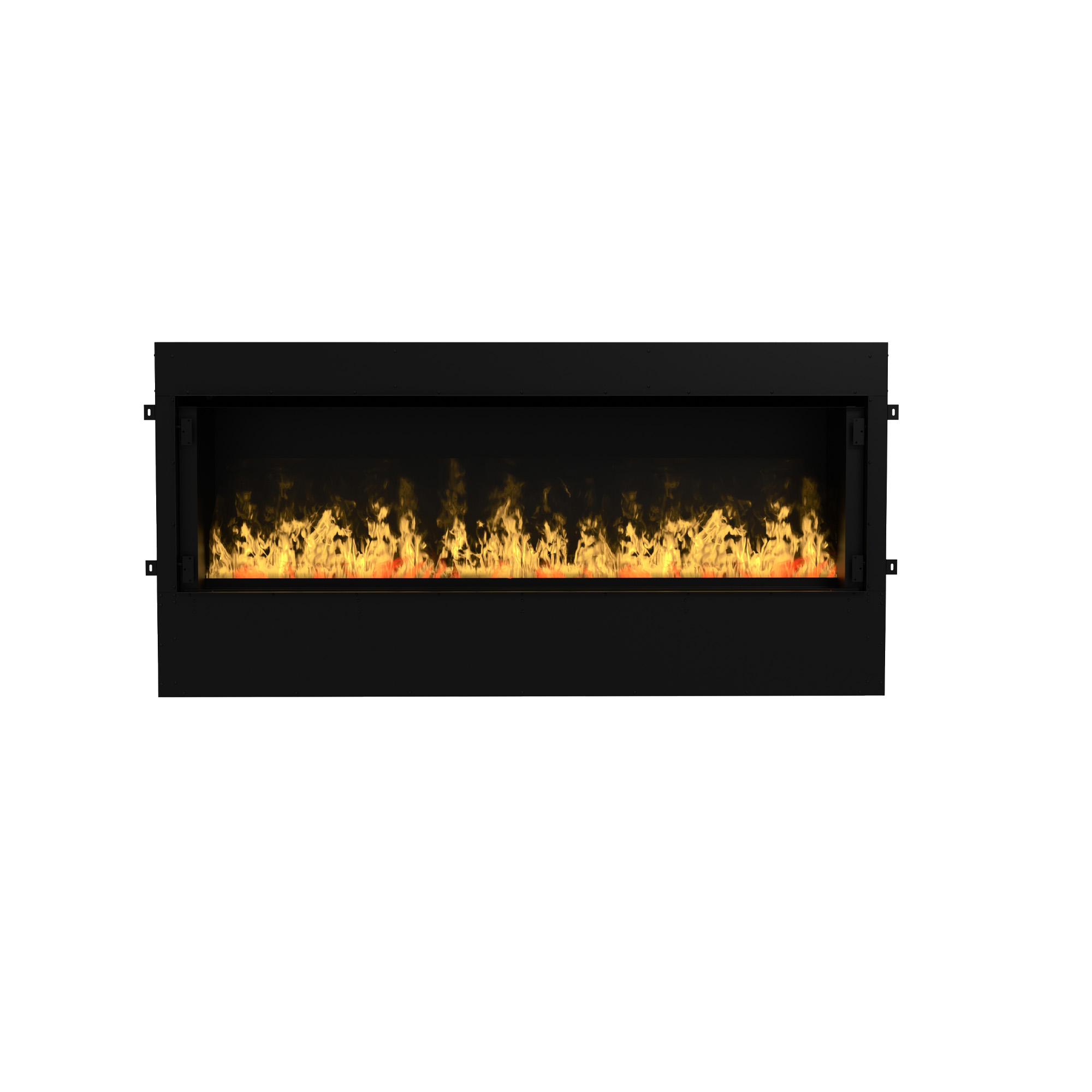 Optimyst RGB Pro Box illustrated flame presentation; decorative media choice may be sold separately