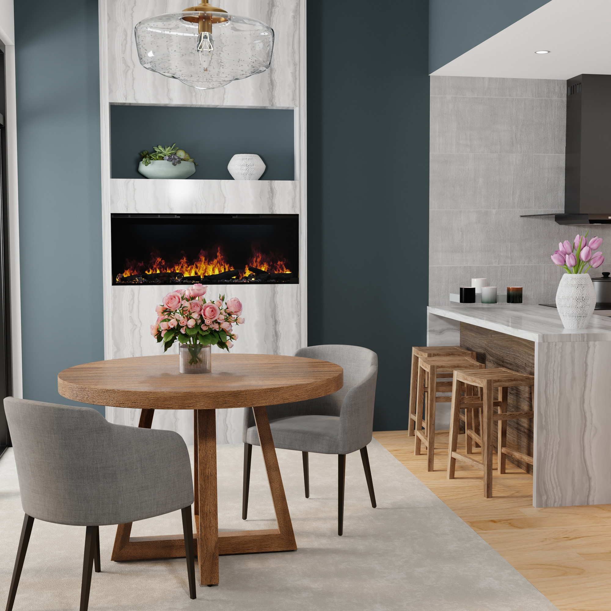 OLF46 room setting Dine Kitchen