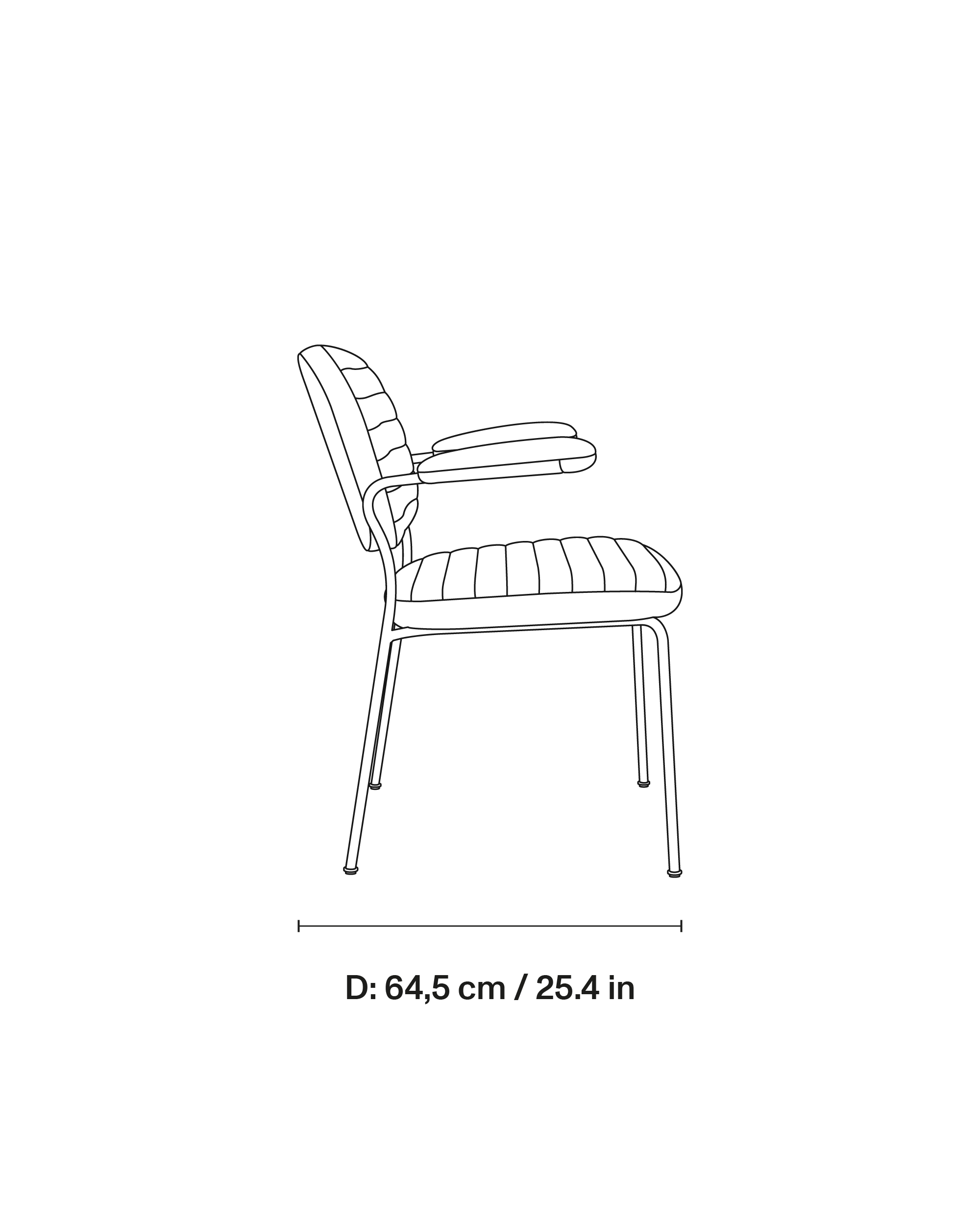 Flora Armchair dimensions 2