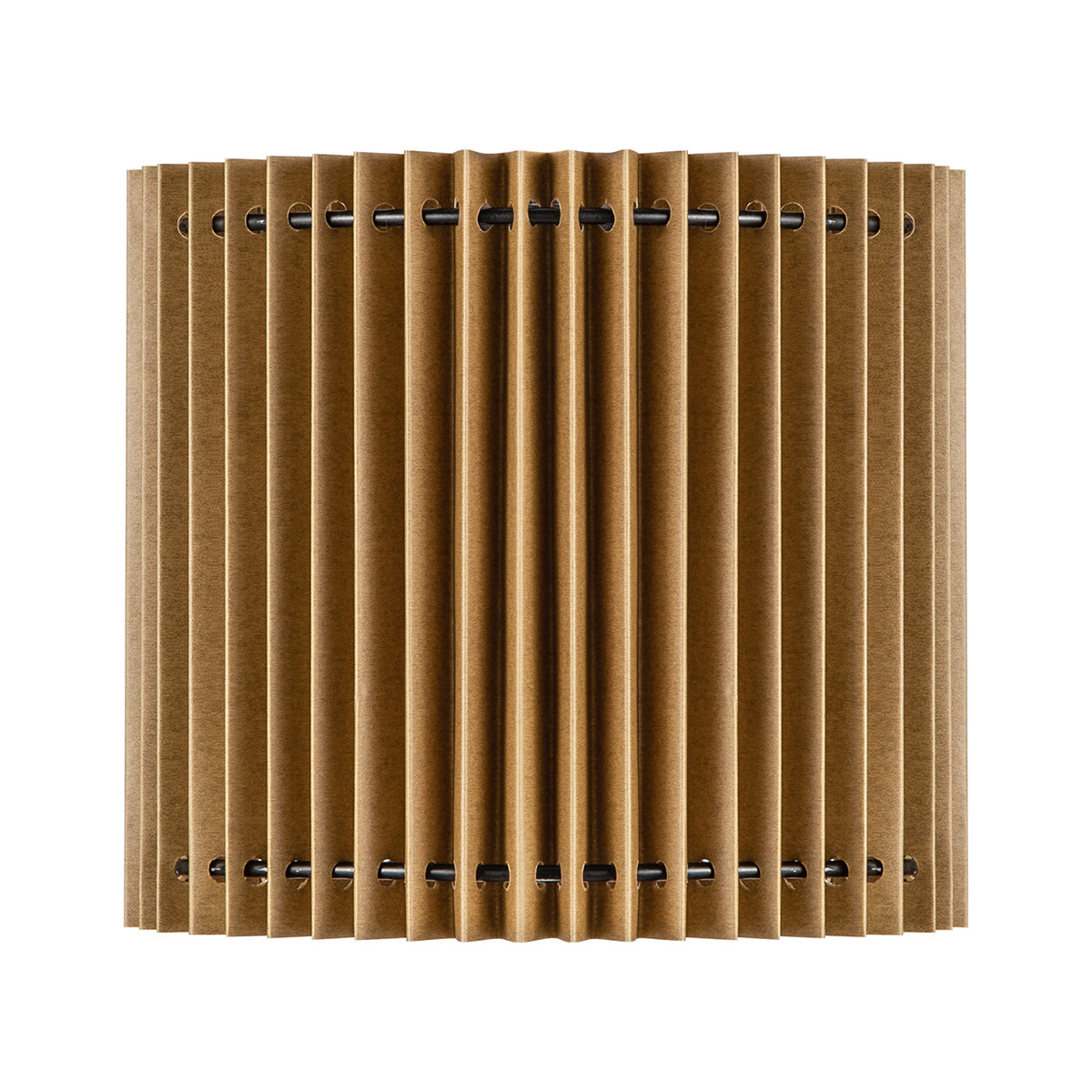 Papieren Gevouwen Lampenkap - Cilindrisch - Brown - ø20 x 17 cm - E27 fitting - Voor Wandlampen en Tafellampen - Ontworpen voor woonkamer en eetkamer