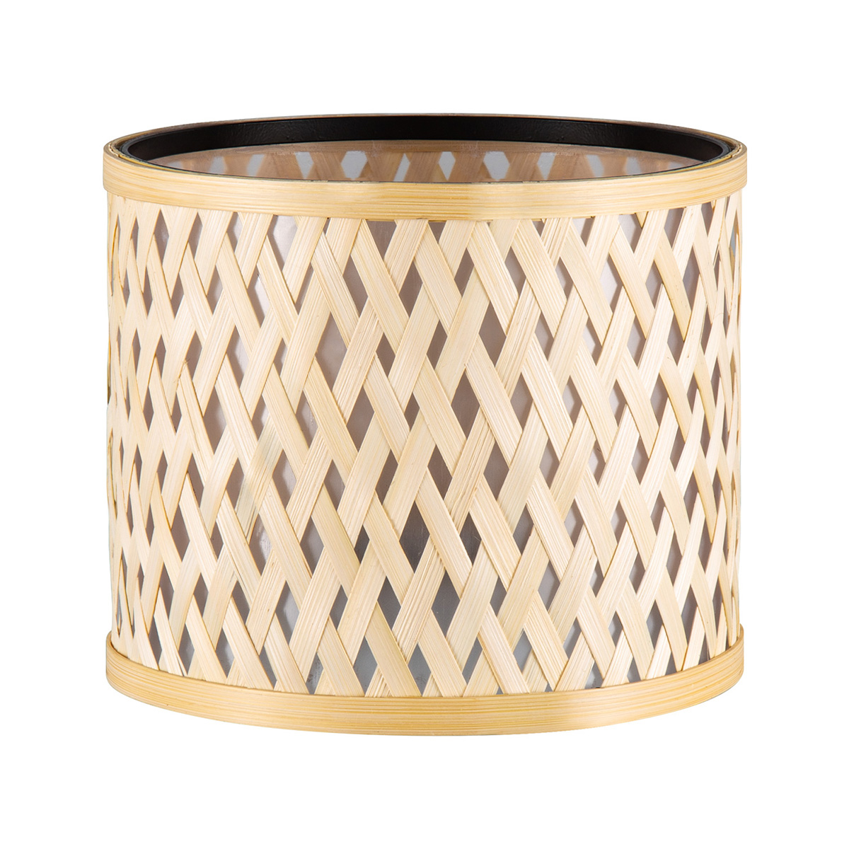 Bamboo Lampenkap - Cilindrisch - Beige - Boheemse stijl - ø20 x 17 cm - E27 fitting - Ontworpen voor tafellampen en Pendellamp - Ontworpen voor woonkamer en eetkamer