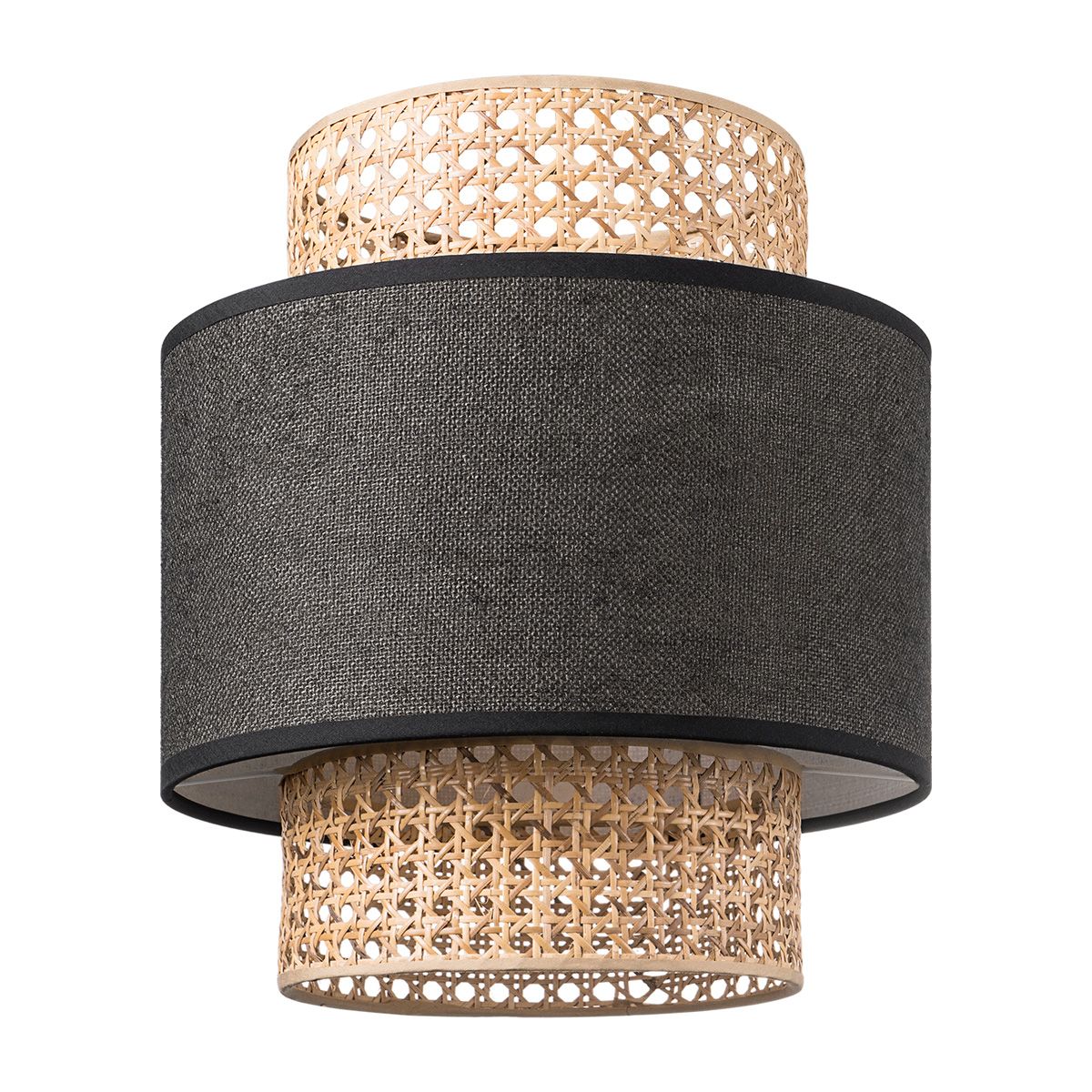 Home sweet home lampenkap Cane weave - zwart