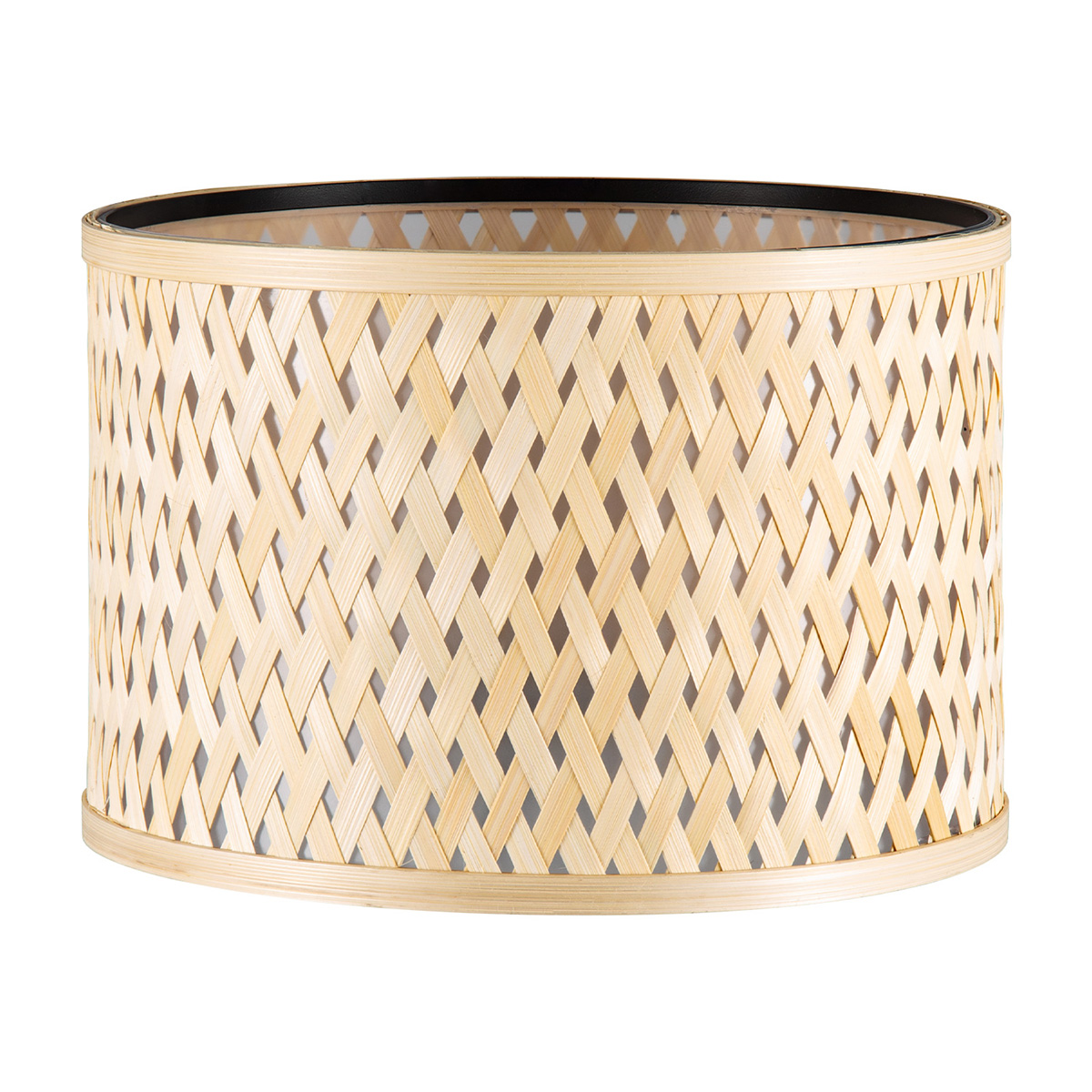 Bamboo Lampenkap - Cilindrisch - Beige - Boheemse stijl - ø30 x 20 cm - E27 fitting - Ontworpen voor tafellampen en Pendellamp - Ontworpen voor woonkamer en eetkamer