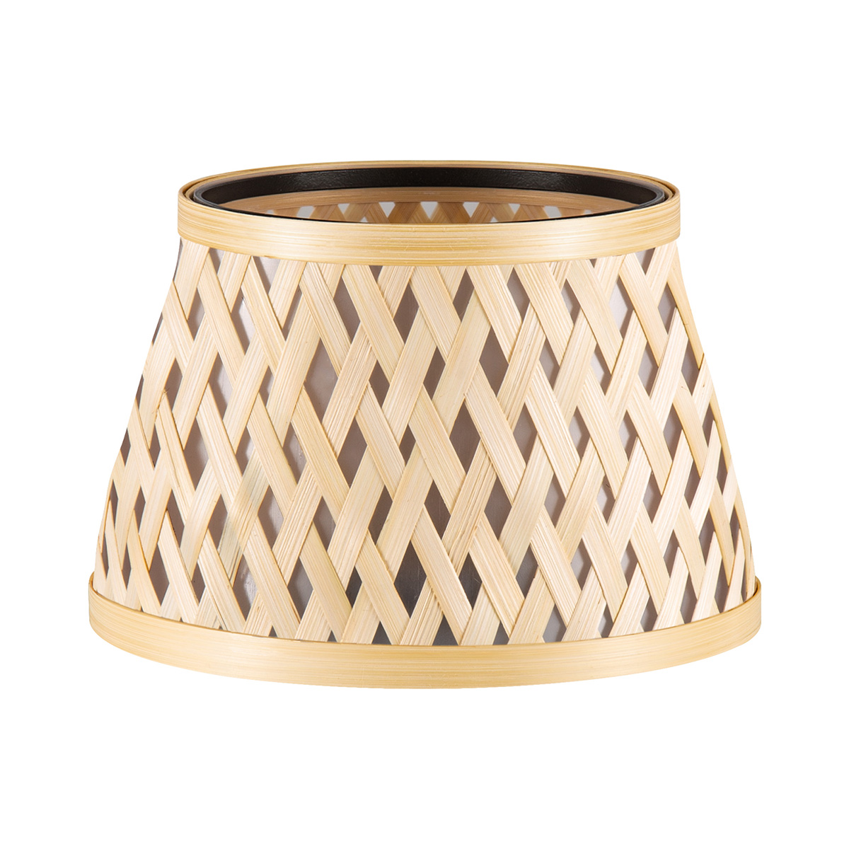 Bamboo Lampenkap - Conisch - Beige - Boheemse stijl - ø20 x 13 cm - E27 fitting - Ontworpen voor tafellampen en Pendellamp - Ontworpen voor woonkamer en eetkamer