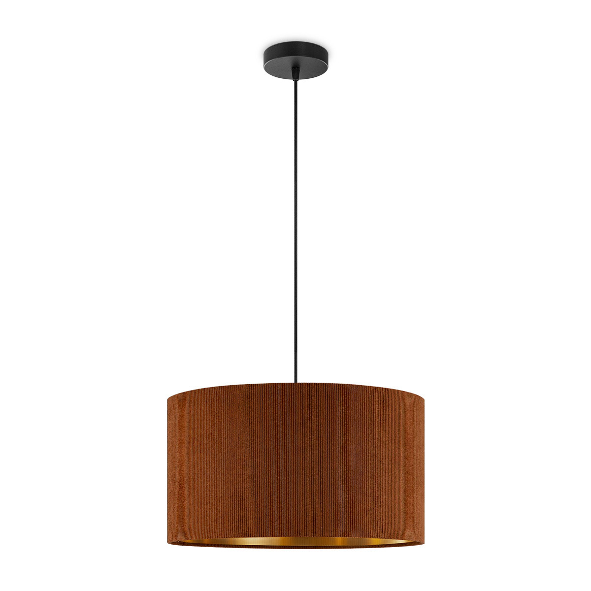 Scandinavische stijl Hanglamp - Corduroy Lampenkap - Cilinder - Brown - ø40 x 126 cm - E27 Fitting - Geschikt voor Woonkamers en slaapkamers -