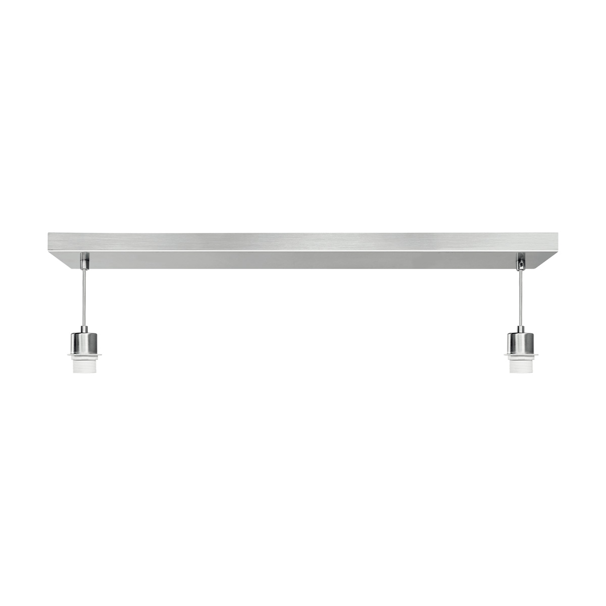 Home Sweet Home -  Metalen hanglamp – Matte satijna – 55/9,5/70-112,5 cm –2 lichtpunten - Geschikt voor E27 LED-lampen – Voor woonkamer, eetkamer